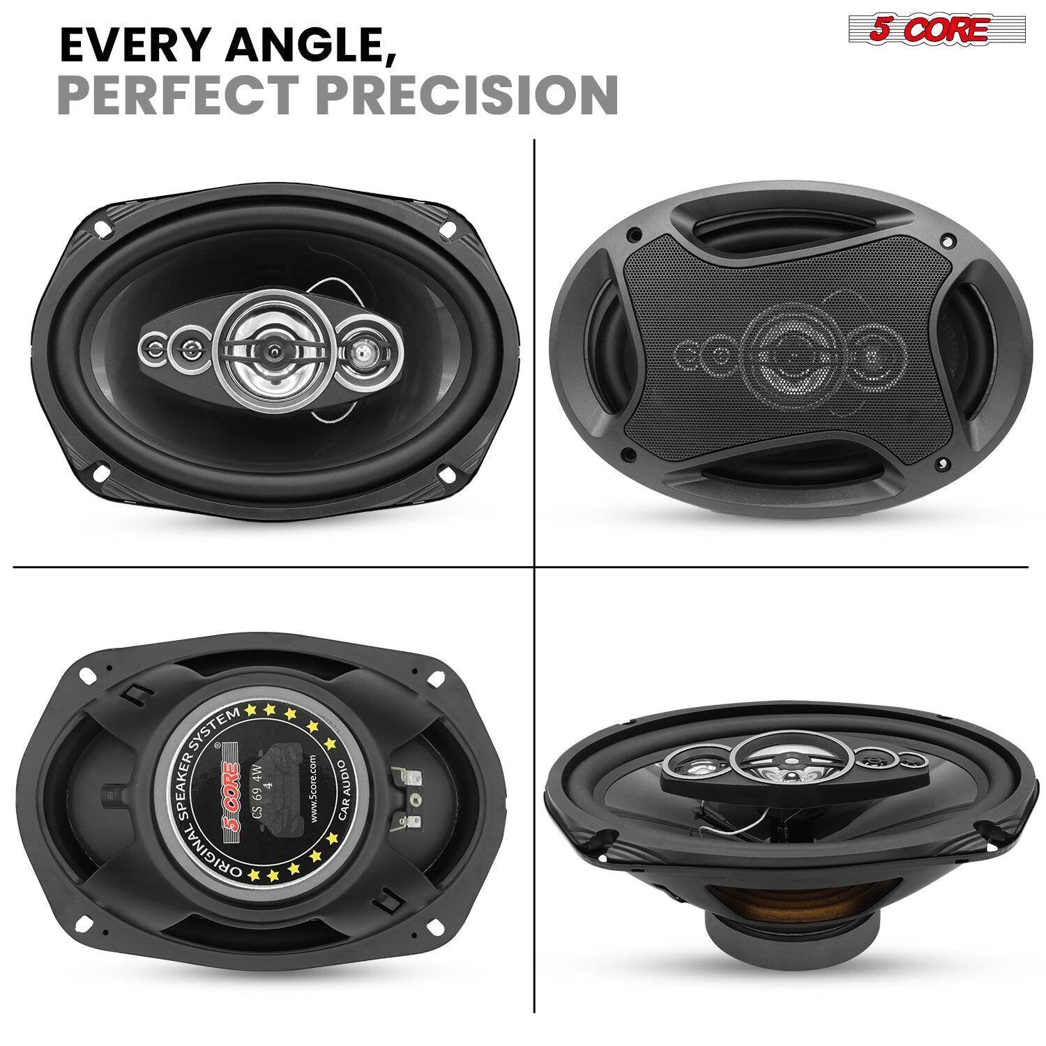 5 CORE 5Core 6x9 Car Speaker Audio Pair 800W 4Ohm 4 Way Coaxial