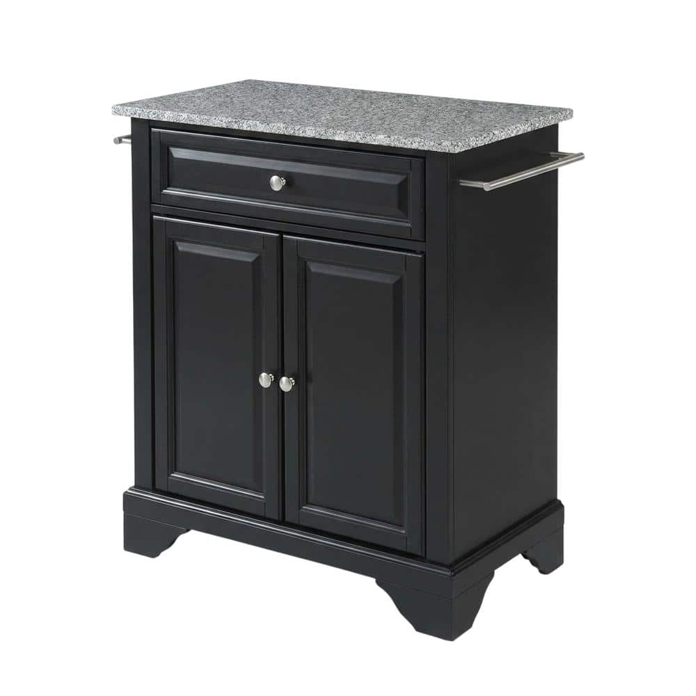 Crosley Furniture - Lafayette Granite Top Portable Kitchen Island/Cart - Black price history on PriceWatchPro