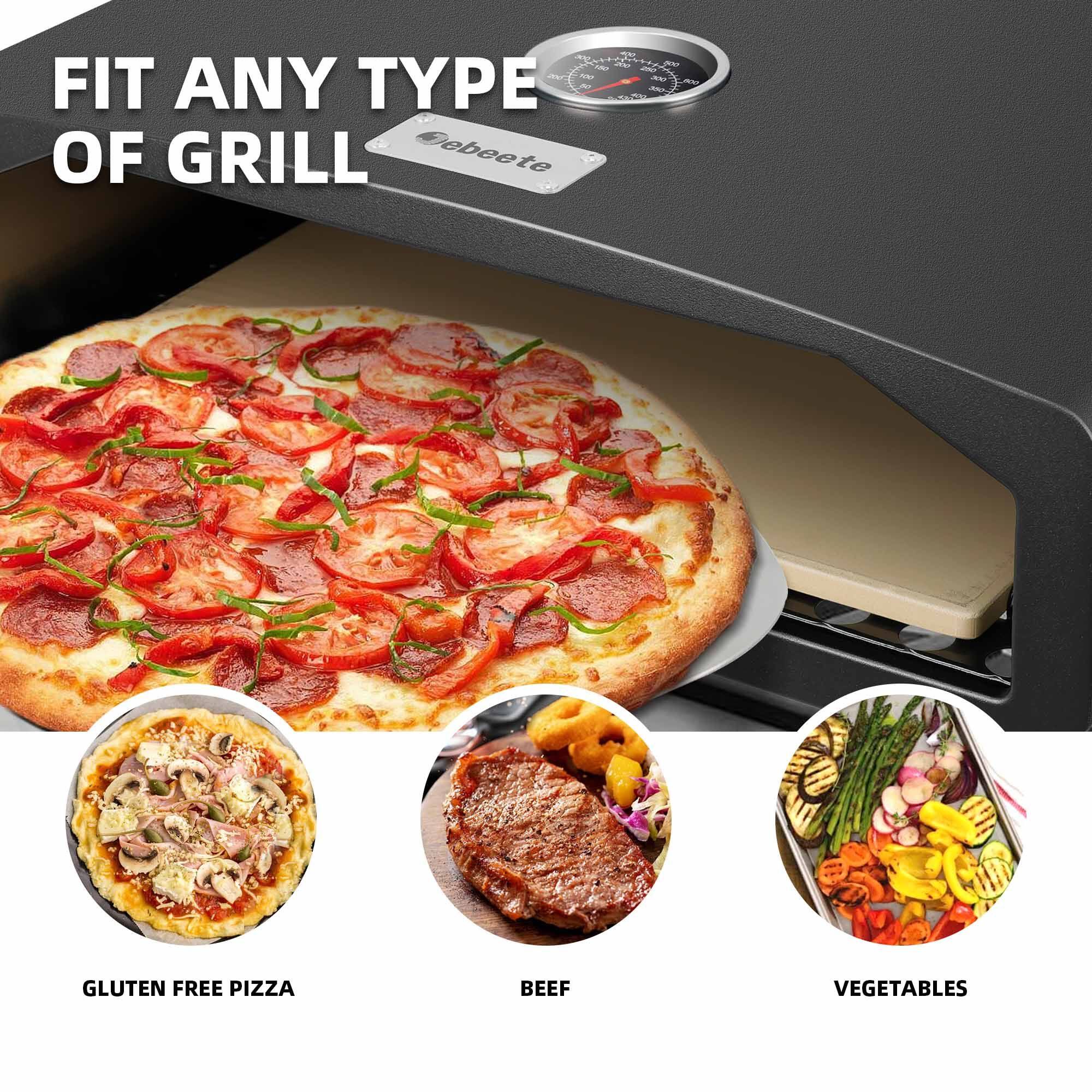 FIT ANY TYPE OF GRILL

- GLUTEN FREE PIZZA
- BEEF
- VEGETABLES