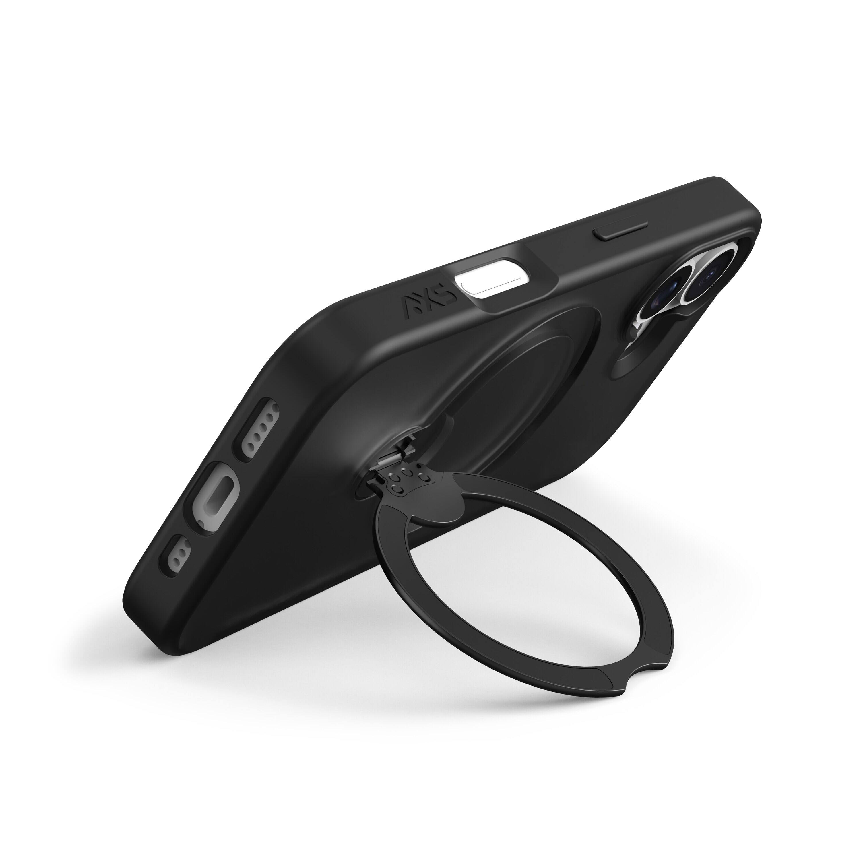 Back. AXS - PROShield MagSafe Case with Kickstand for Apple iPhone 17 - Smoke.