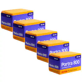 Kodak - Portra 800 Color Negative Film (35mm Roll Film, 36 Exposures) - 5 Pack