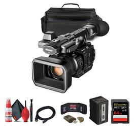 Panasonic - AG-X20ED / HC-X20 4K Professional Compact Camcorder with Rich Connectivity + 64GB Card + More