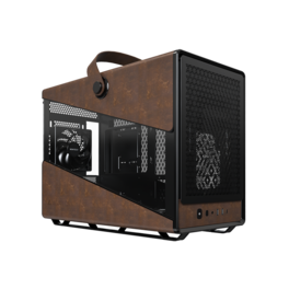Montech - Heritage Pro Black Tempered Glass/Leather Micro ATX Case - Black
