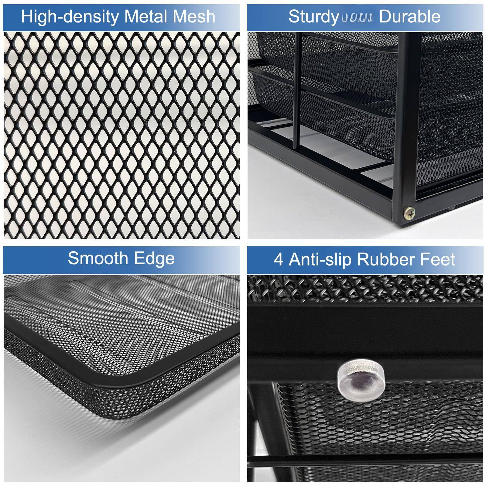 - High-density Metal Mesh
- Sturdy and Durable
- Smooth Edge
- 4 Anti-slip Rubber Feet