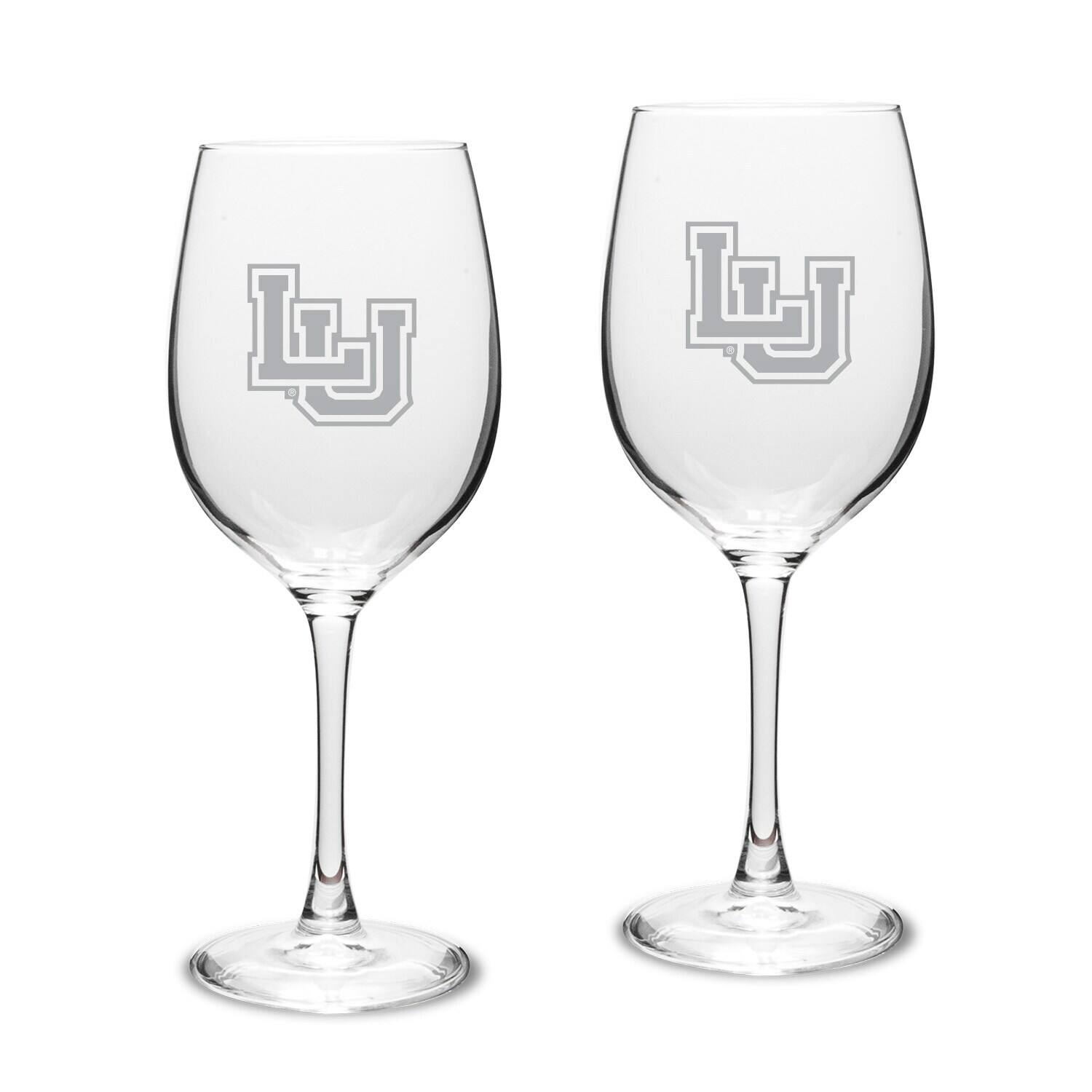 Front. Jardine - Lamar Cardinals Two-Piece 16oz. Traditional White Wine Glass Set - Multicolor.