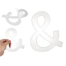Unique Bargains - 3D Alphabet Mirror Wall Sticker, 8" Acrylic Character Self-Adhesive Home Decor for Living Room, Bedroom - Silver