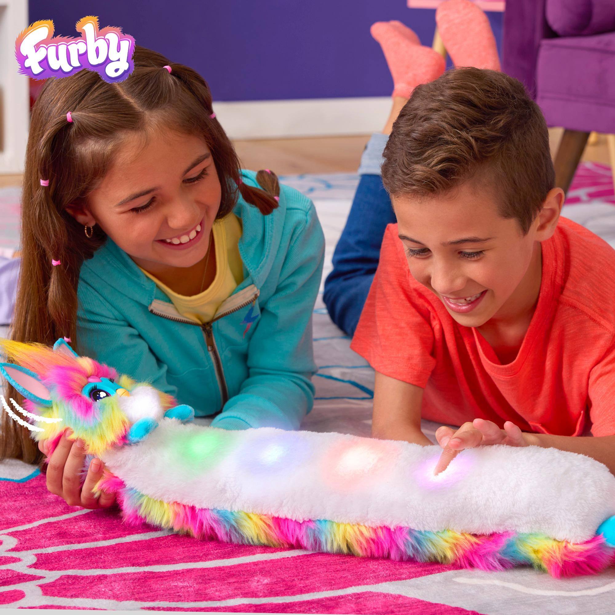 Alt View 10. Hasbro - Furby DJ 32-Inch Interactive Rainbow Plush | With Music, Lights, Motion, & Games - Multi-Colored.