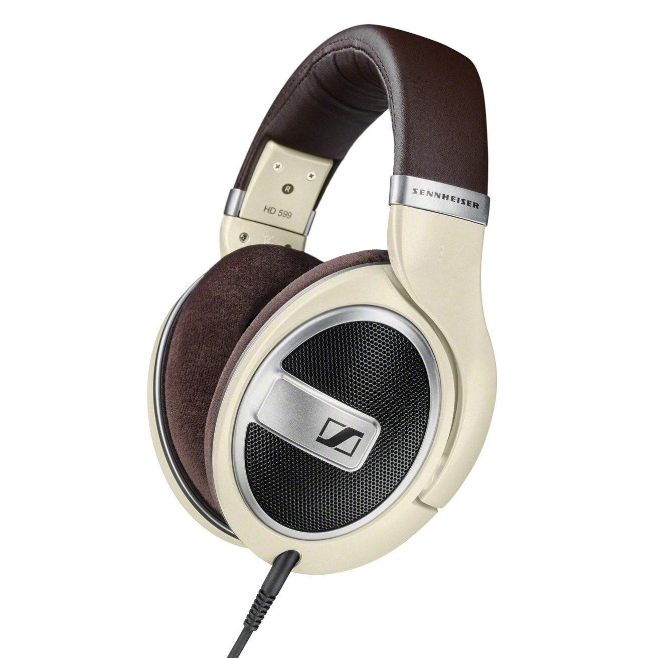 Sennheiser - Refurbished Excellent - HD 599 Wired Open Back Over-the-Ear Headphones - Ivory - Silver,Brown,White,Black