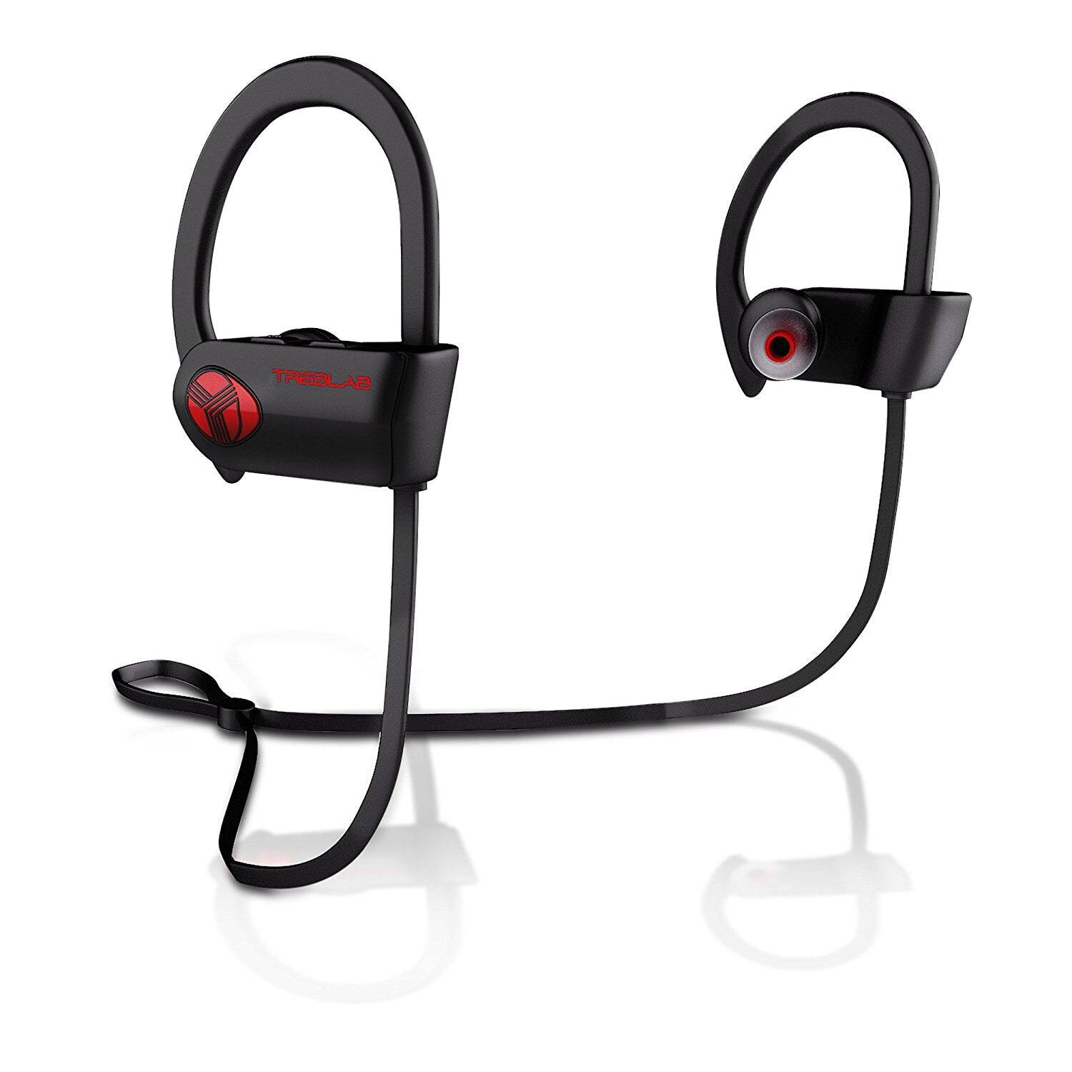 Back. TREBLAB - XR500 Bluetooth Running Headphones, IPX7 Waterproof, Noise Cancelling, Secure-Fit, Wireless Sport Earbuds with Mic - Black.