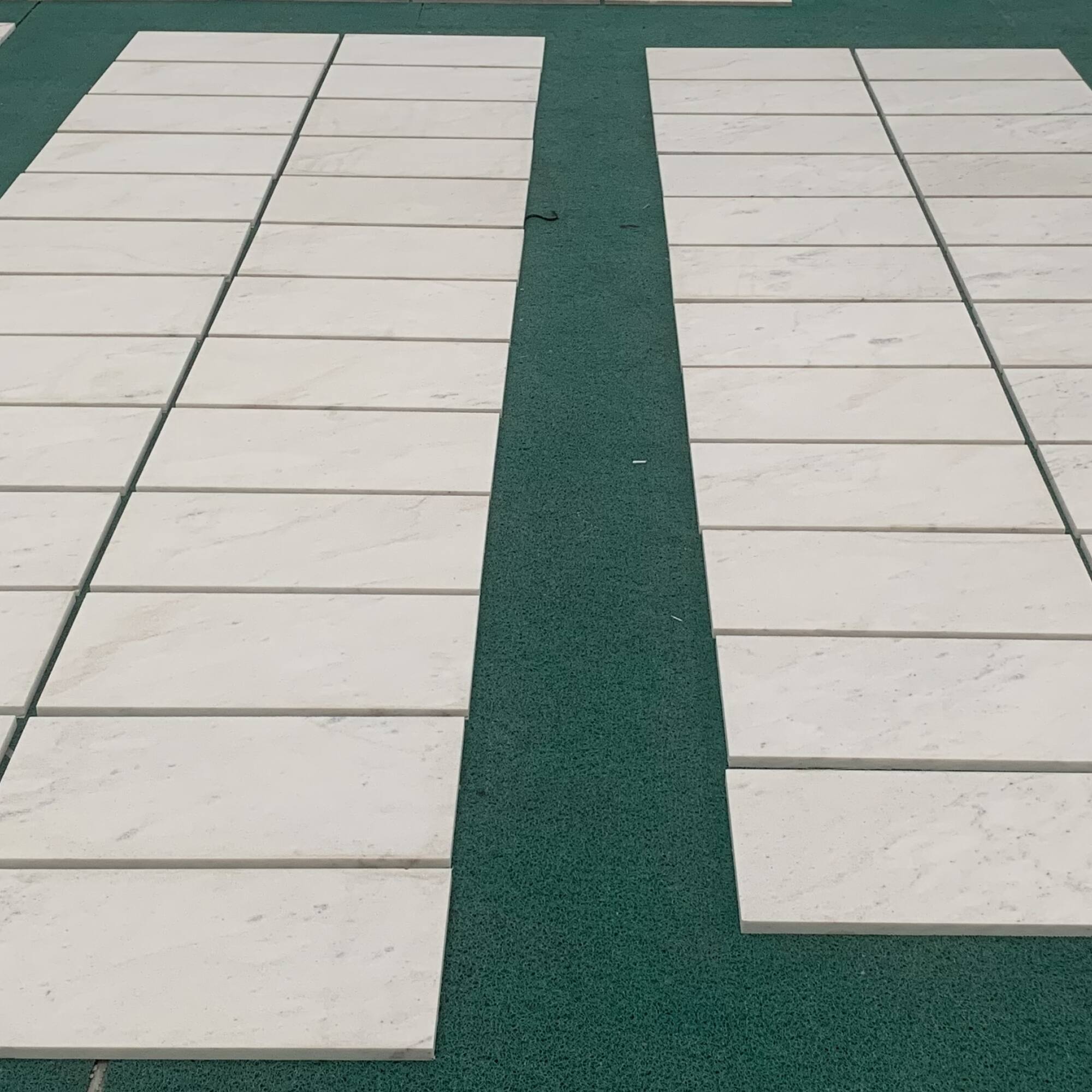 Alt View 7. GOODSILO - Premium FS Textured Finished Natural Marble Tiles for Elegant Wall Decorations - White+Natural.