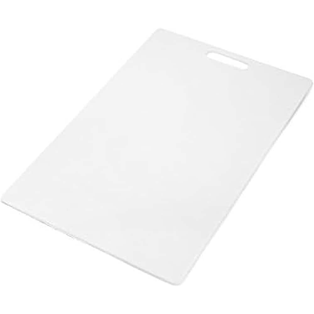 PARKER SLATER - Farberware XL Plastic Cutting Board – 18"x12", White, Dishwasher Safe