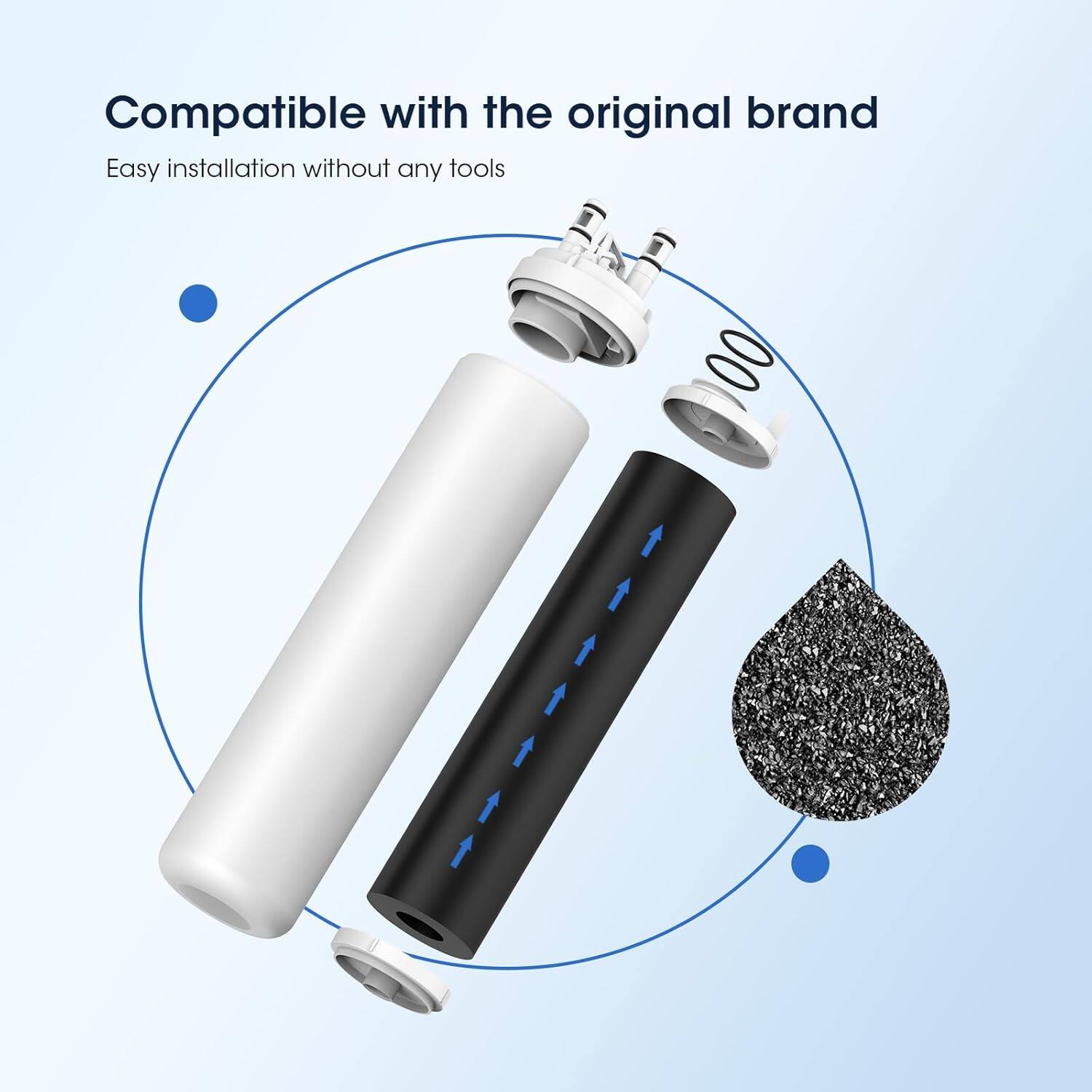 Compatible with the original brand  
Easy installation without any tools