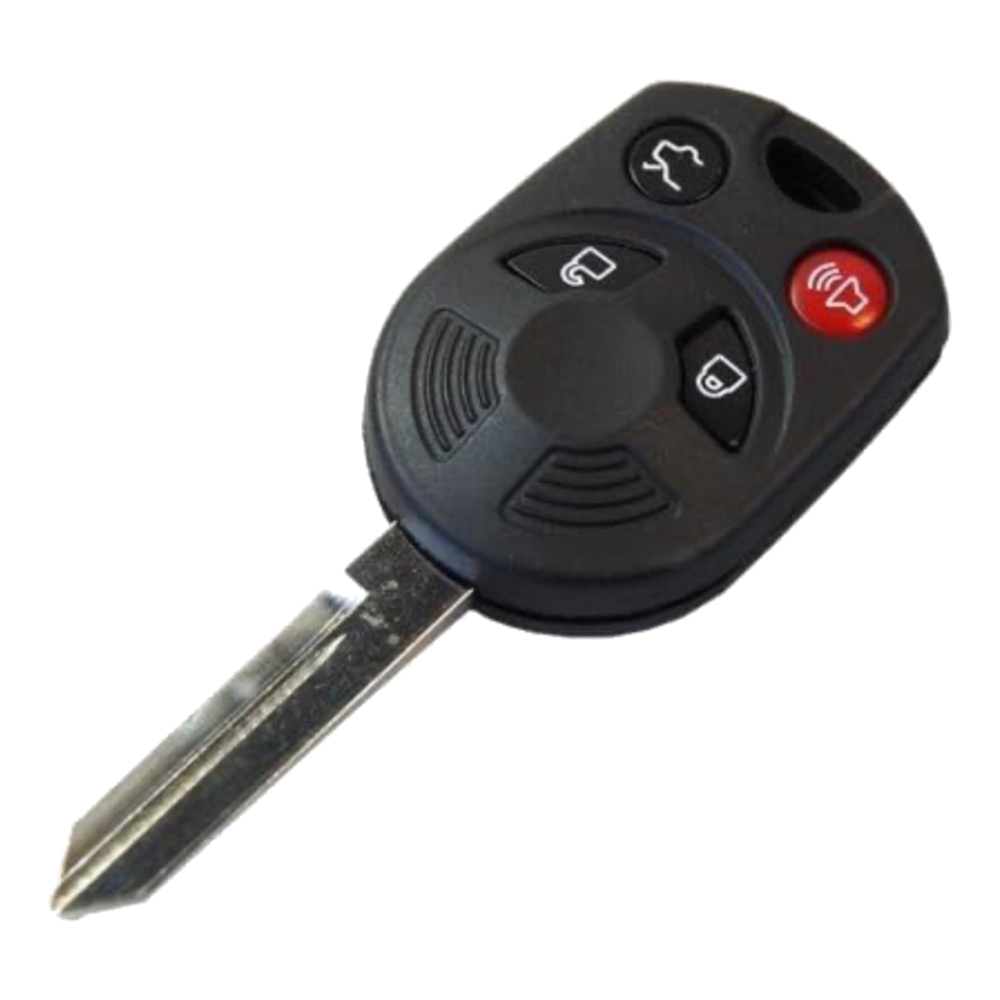 Alt View 1. HQRP - 4-Button Remote Key Fob Shell Case with Uncut Blade for Ford Lincoln Mazda Mercury - Black.