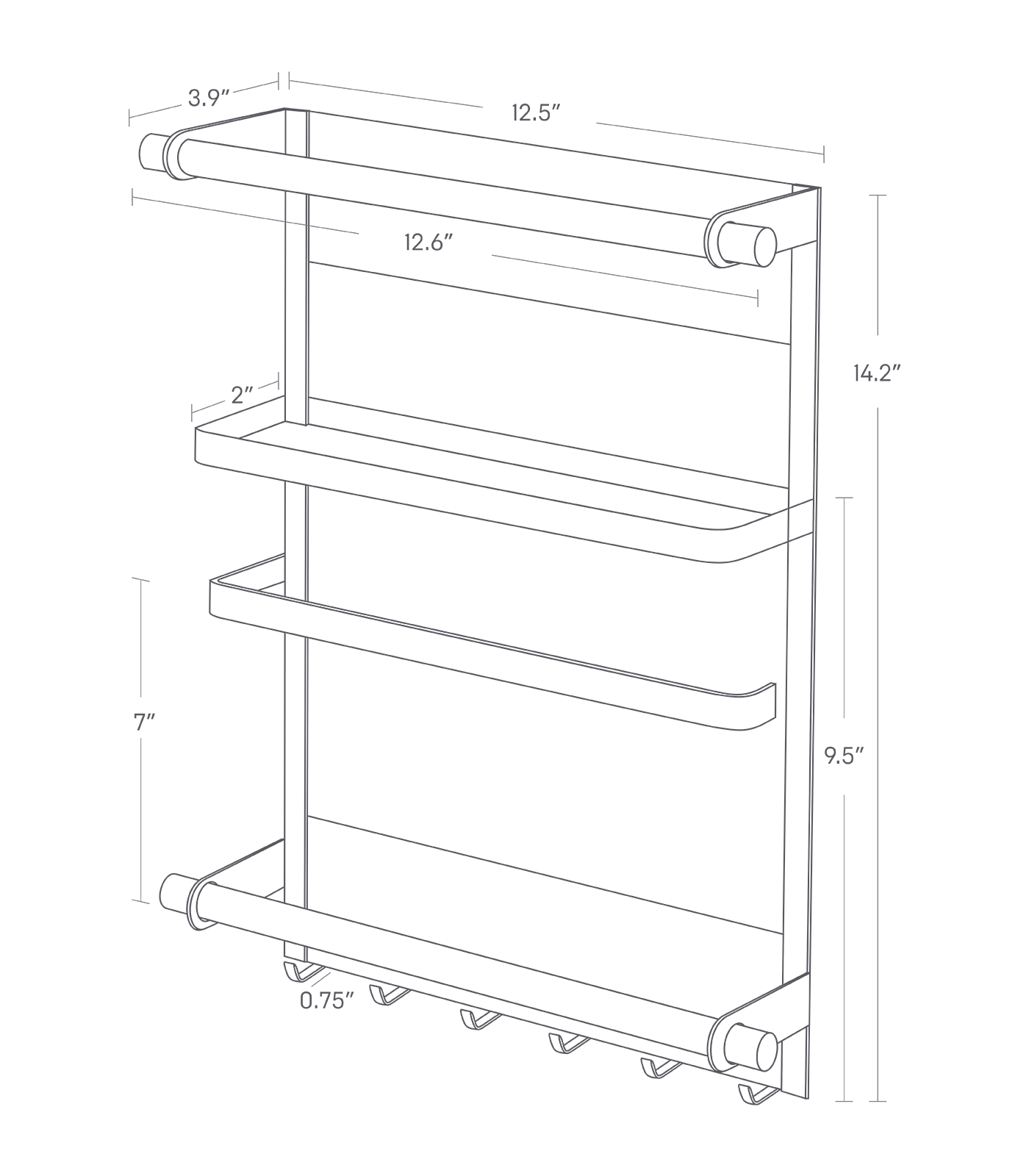 Alt View 4. Yamazaki Home - Magnetic Kitchen Organizer.