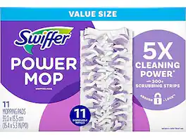 Swiffer - PowerMop Multi-Surface Mopping Pad, 11/Pack (12868) - White/Purple