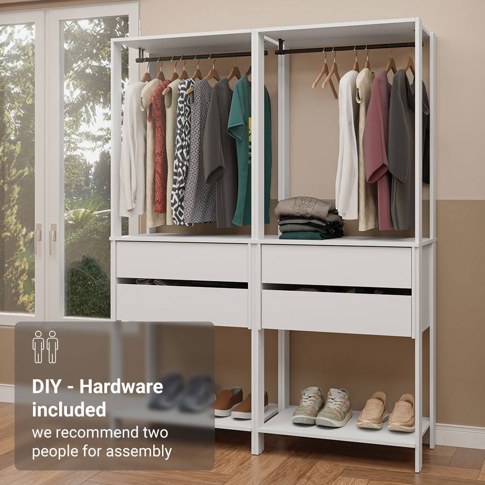 DIY - Hardware included  
we recommend two people for assembly