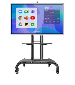 Smart Tech - Mobile Floor Stand for Vibe Board Pro S1 75 Inch - Black