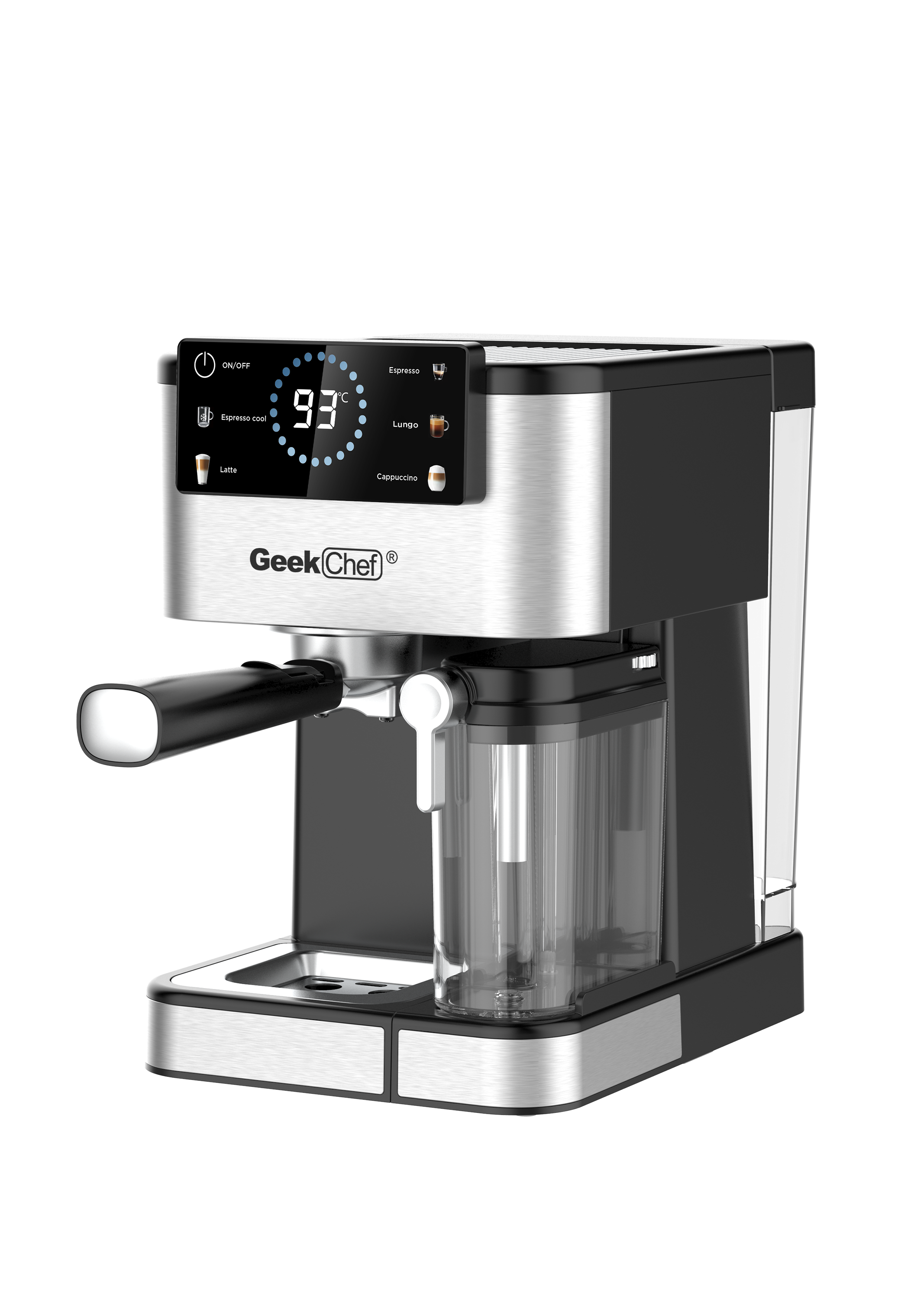 ON/OFF Espresso cool 93°C Espresso Lungo Latte Cappuccino Geek Chef