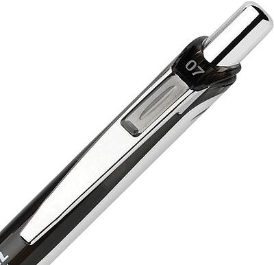 Alt View 4. Pentel -  EnerGel RTX Retractable Gel Pens, Medium Point, 0.7mm, 5/Pack  - Black Ink.