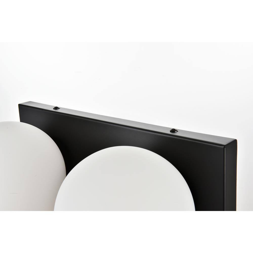 Living District - Jaylin 2 light Bath Sconce - Black And Frosted White price history on PriceWatchPro