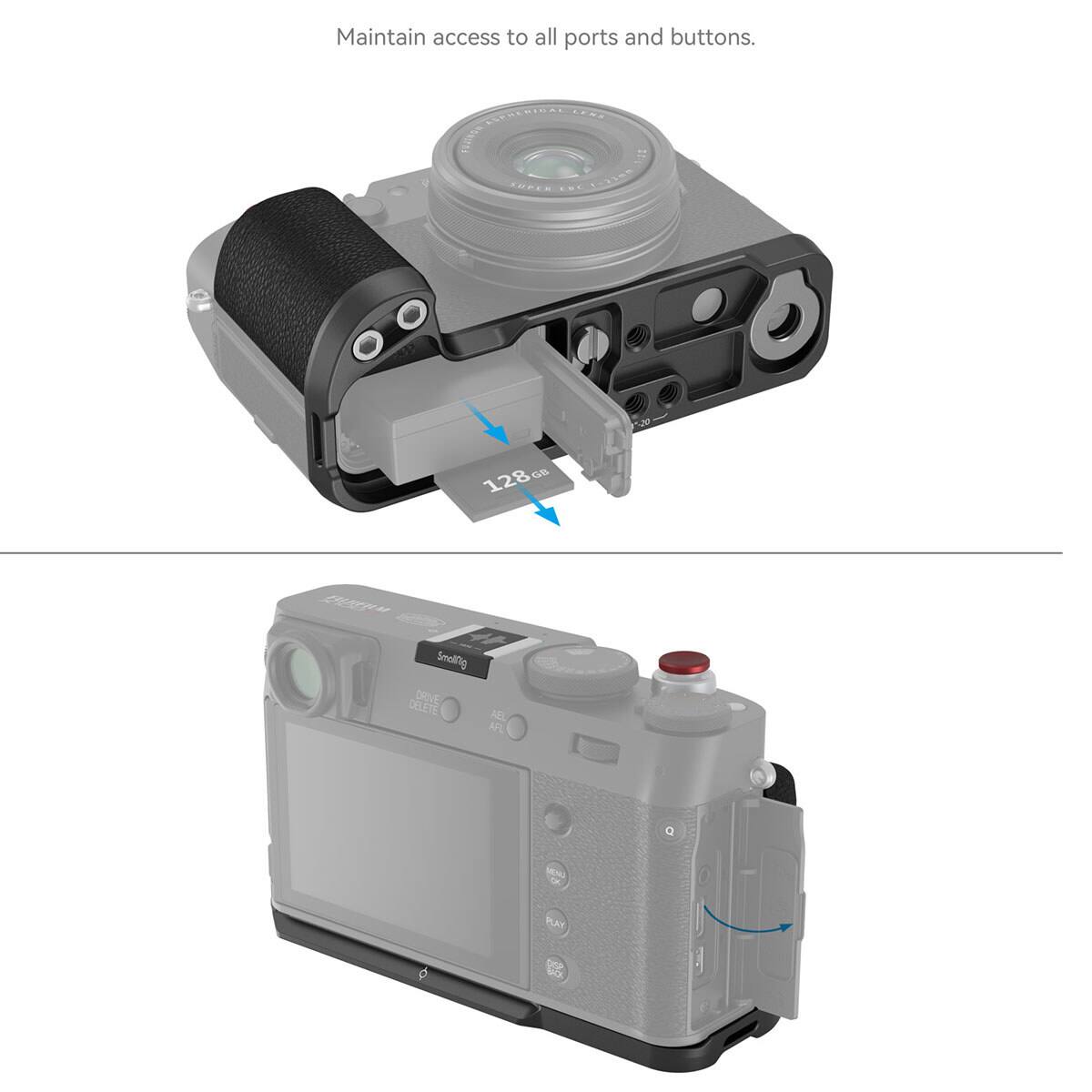 Maintain access to all ports and buttons.