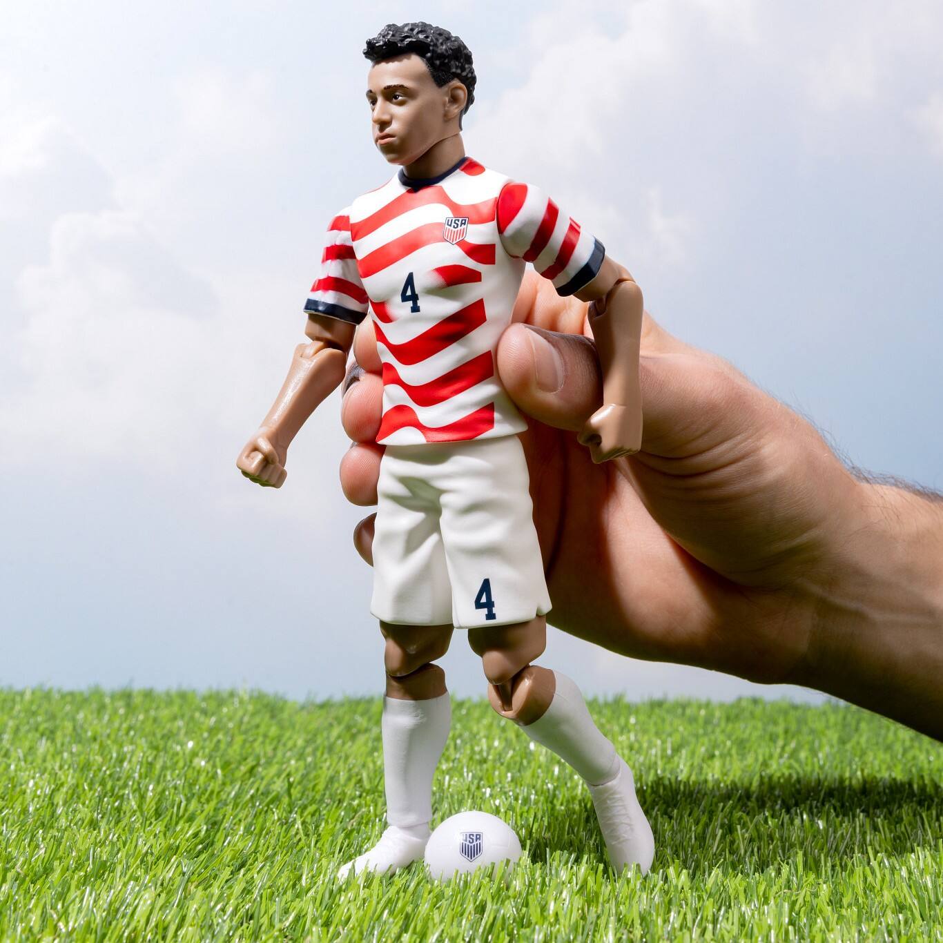 Alt View 1. Banbo Toys - Banbo Toys SOCKERS 2026 USMNT Tyler Adams (Home Jersey) 8" Collectible Soccer Action Figure.