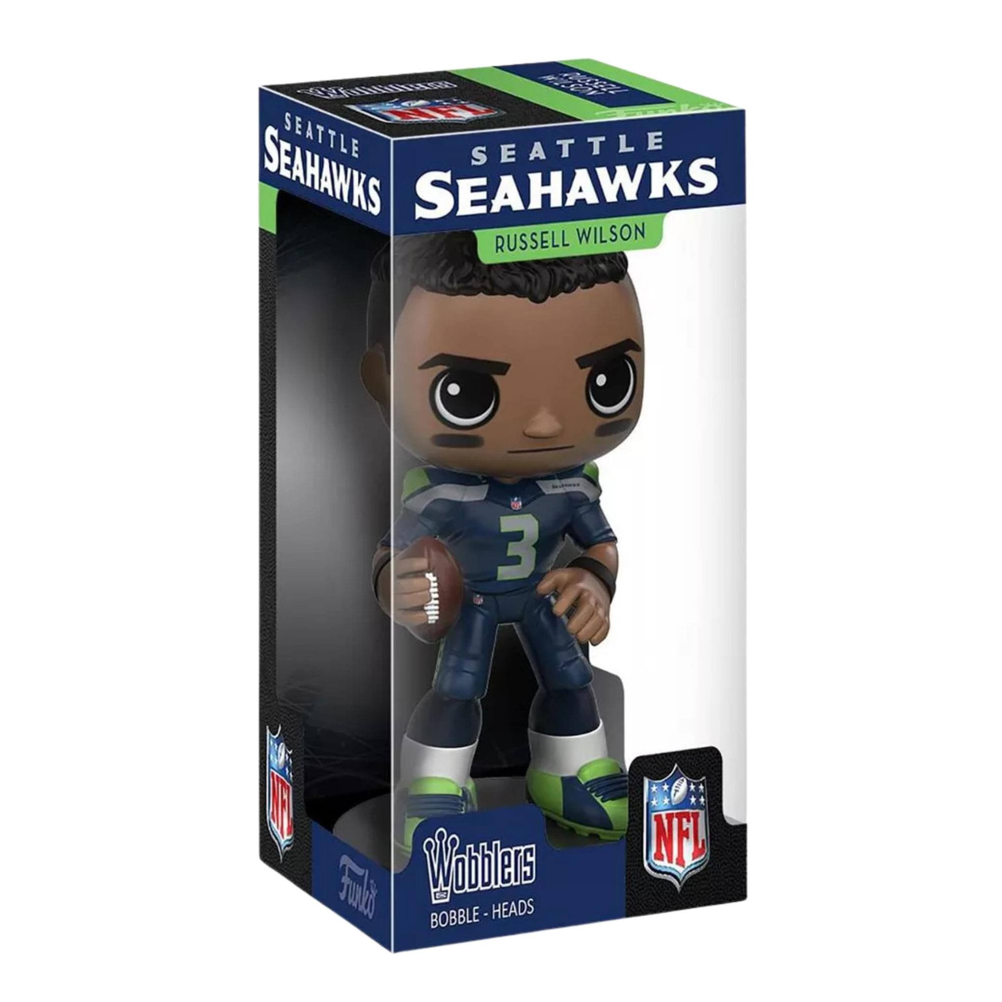 Seattle Seahawks  
Russell Wilson  
3  
Wobbles  
Bobble-Heads  
NFL  
Funko