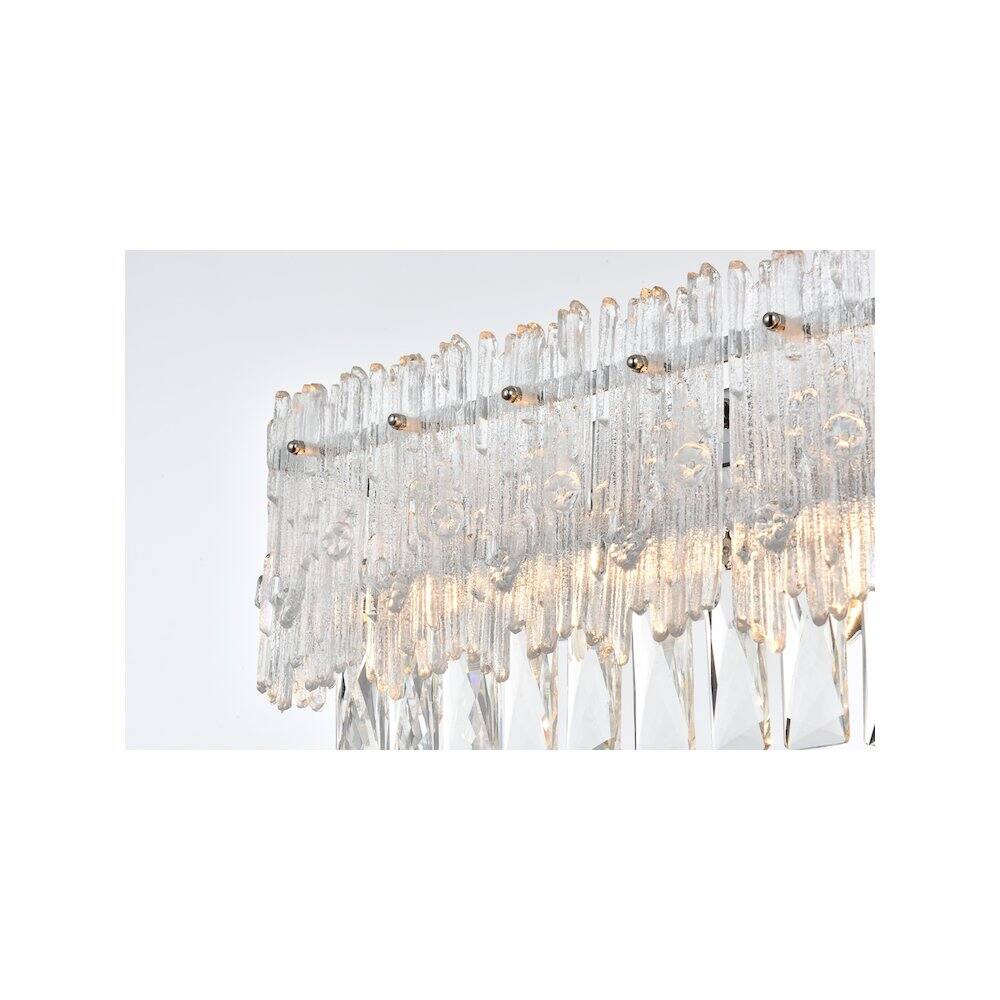 Alt View 1. Elegant Lighting - Emilia 34.5 inch Wall Sconce in Chrome - Chrome And Clear.