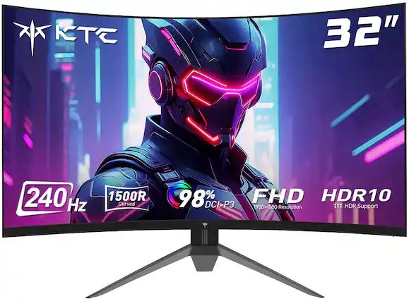 KTC 32" 240 Hz 1500R Curved 98% DCI-P3 FHD HDR10 1920*1080 Resolution ::: HDR Support