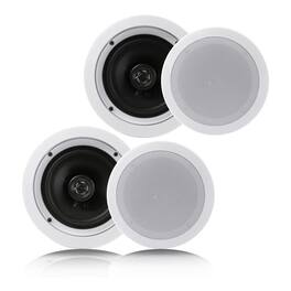 Pyle - PDIC1661RD 6.5 Inch 200 Watt In Ceiling Wall 2 Way Speaker System Pair - White