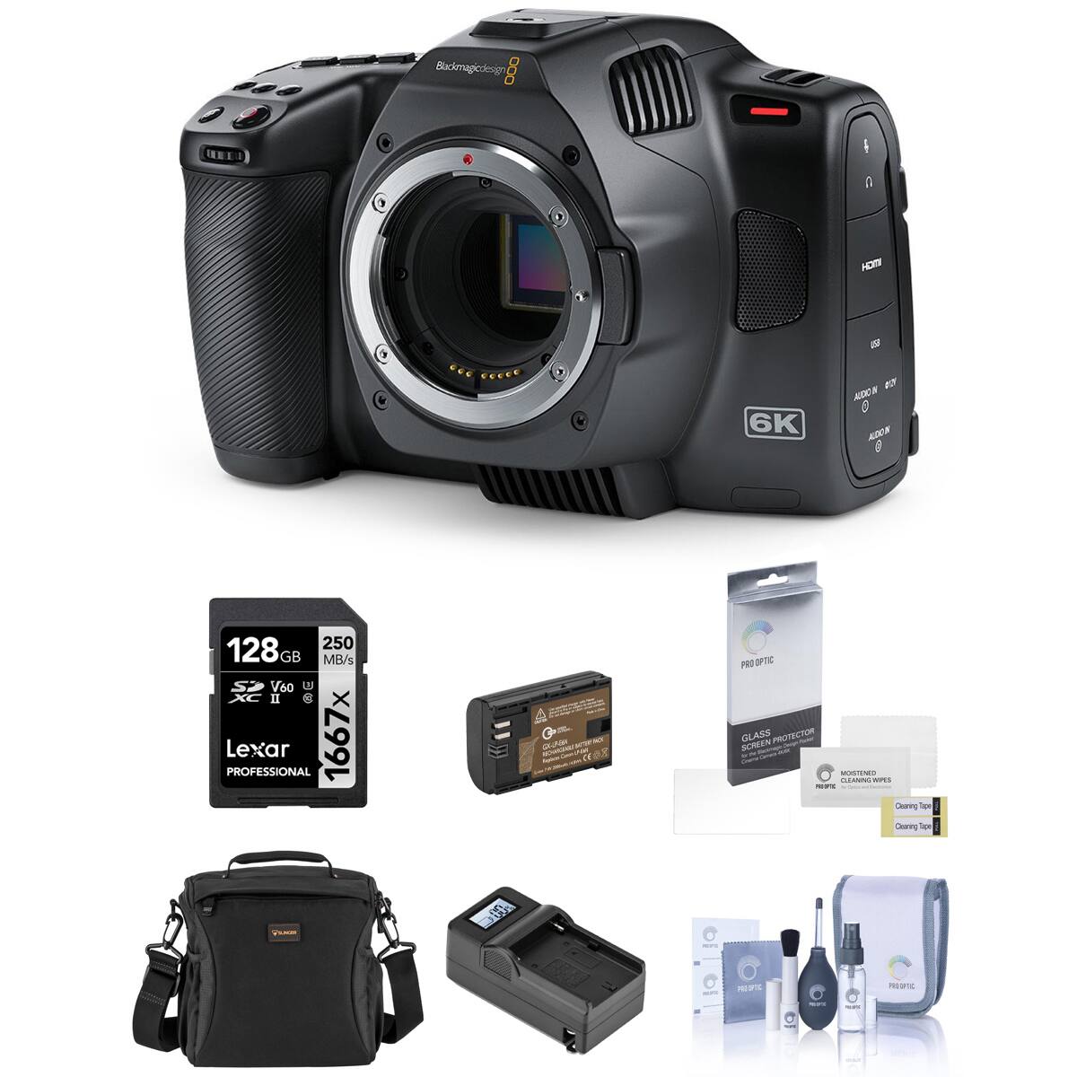Blackmagicdesign 000

FEEEE
6K
AUDION 0 ADON 0
250 128GB MB/s ST V60 U XC II  Lexar PROFESSIONAL 1667x
F adidas REDANGERALLY  ce
PRO OPTIC GLASS PROTECTOR SCREEN MOISTENED CLEANING WPES reportic Deaning be Deaning Tape
LICE
-
-
PROJUPTIC
 RESPIC
NEX
