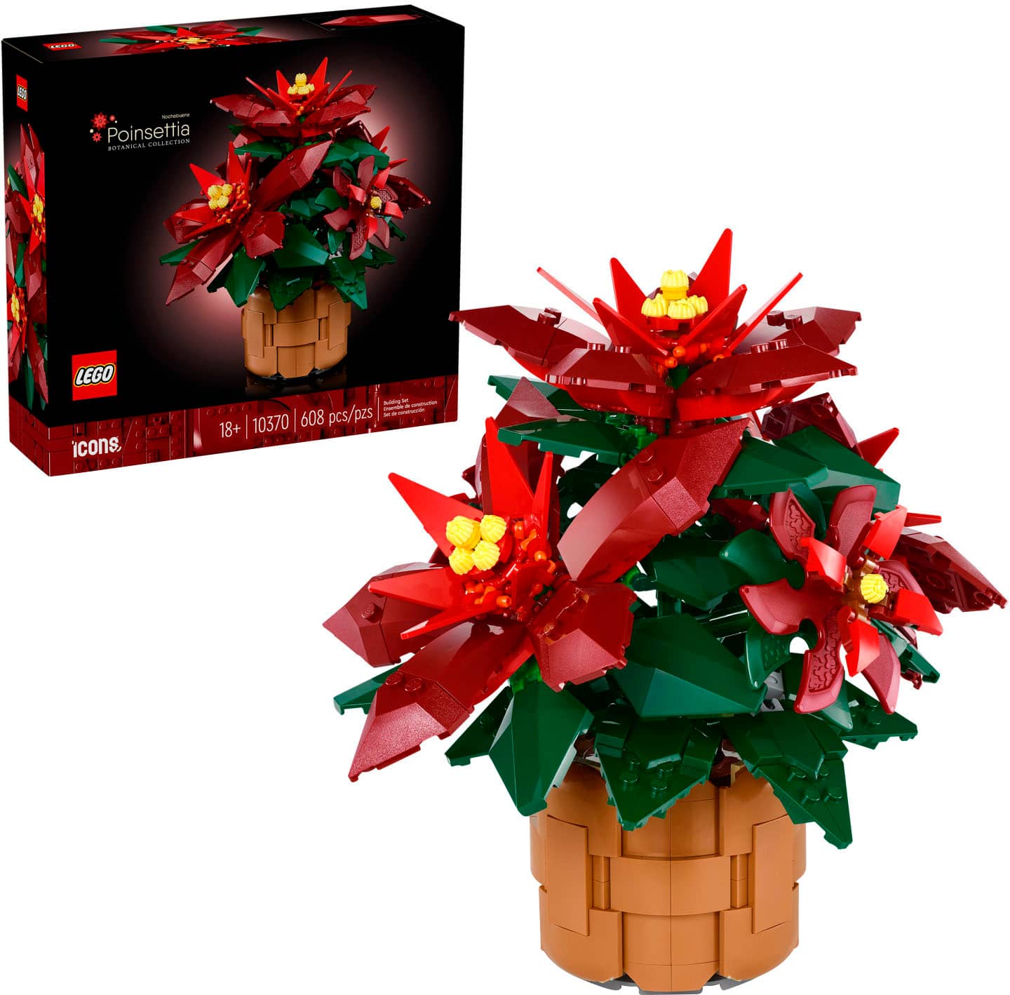 Poinsettia Lego Icons - 10370 - 608 pieces - 18+