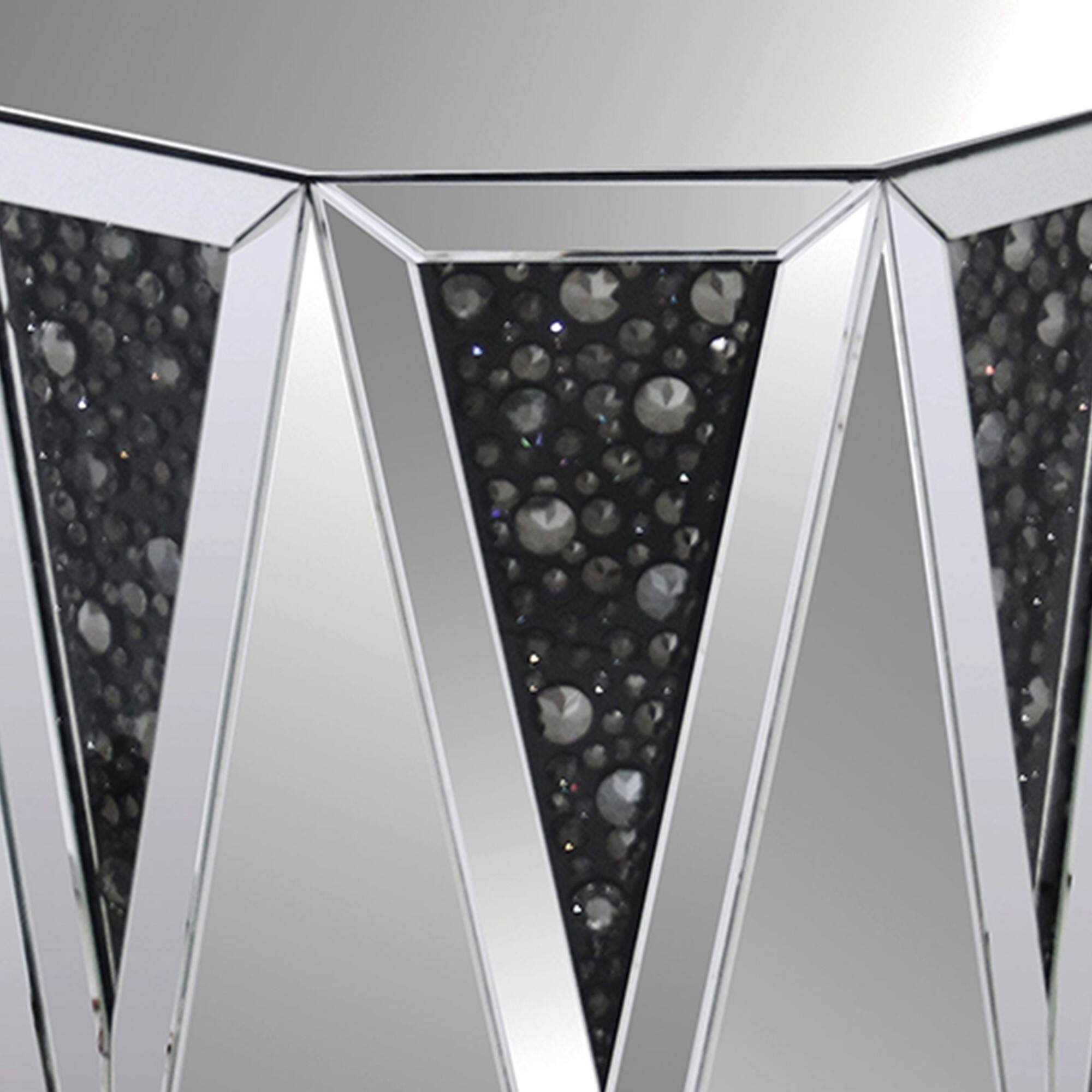 Alt View 3. Manhattan Lane - End Table With Octagonal Mirrored Top - Clear.