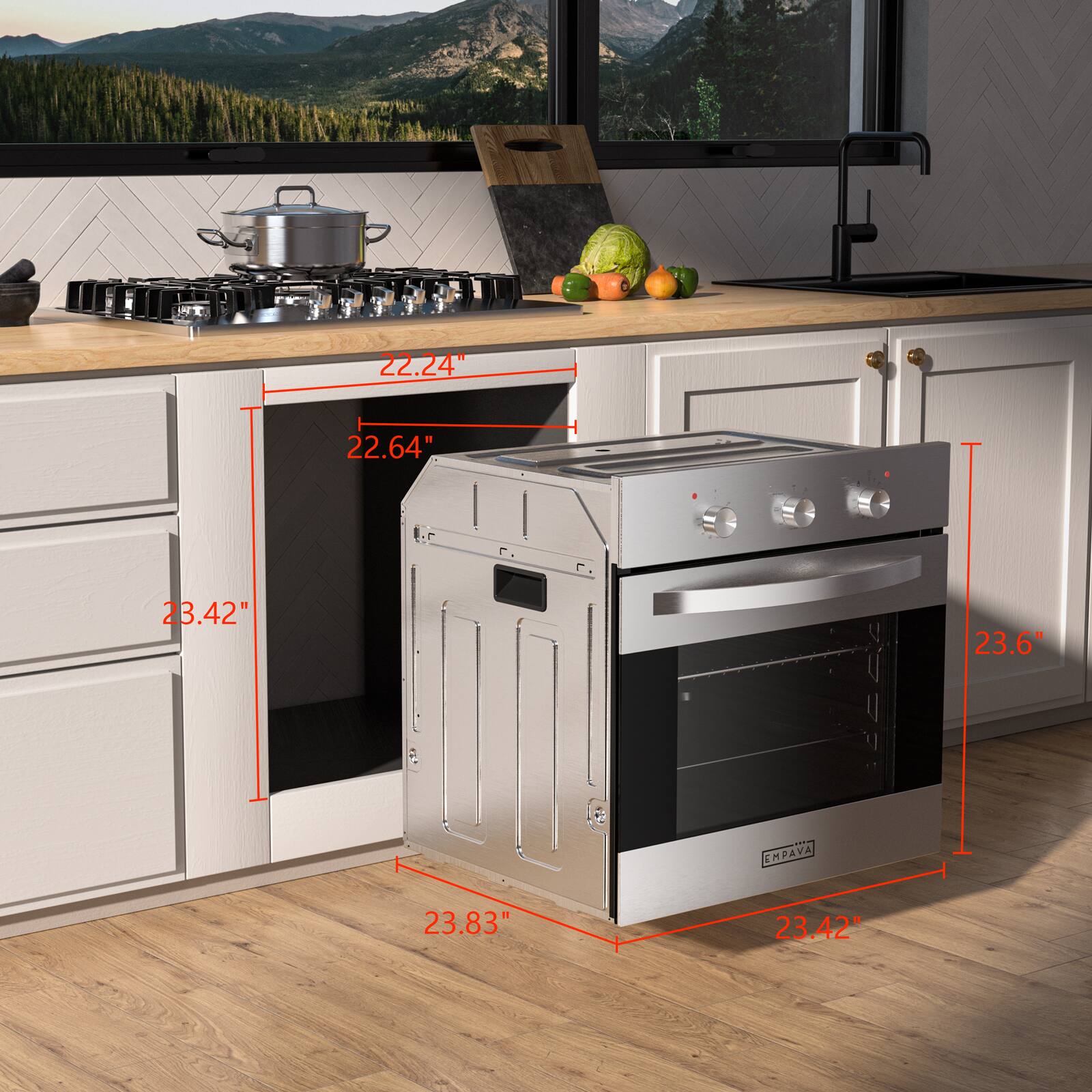 The text on the image reads: 22.24" 22.64" 23.42" 23.6" 23.83" 23.42".