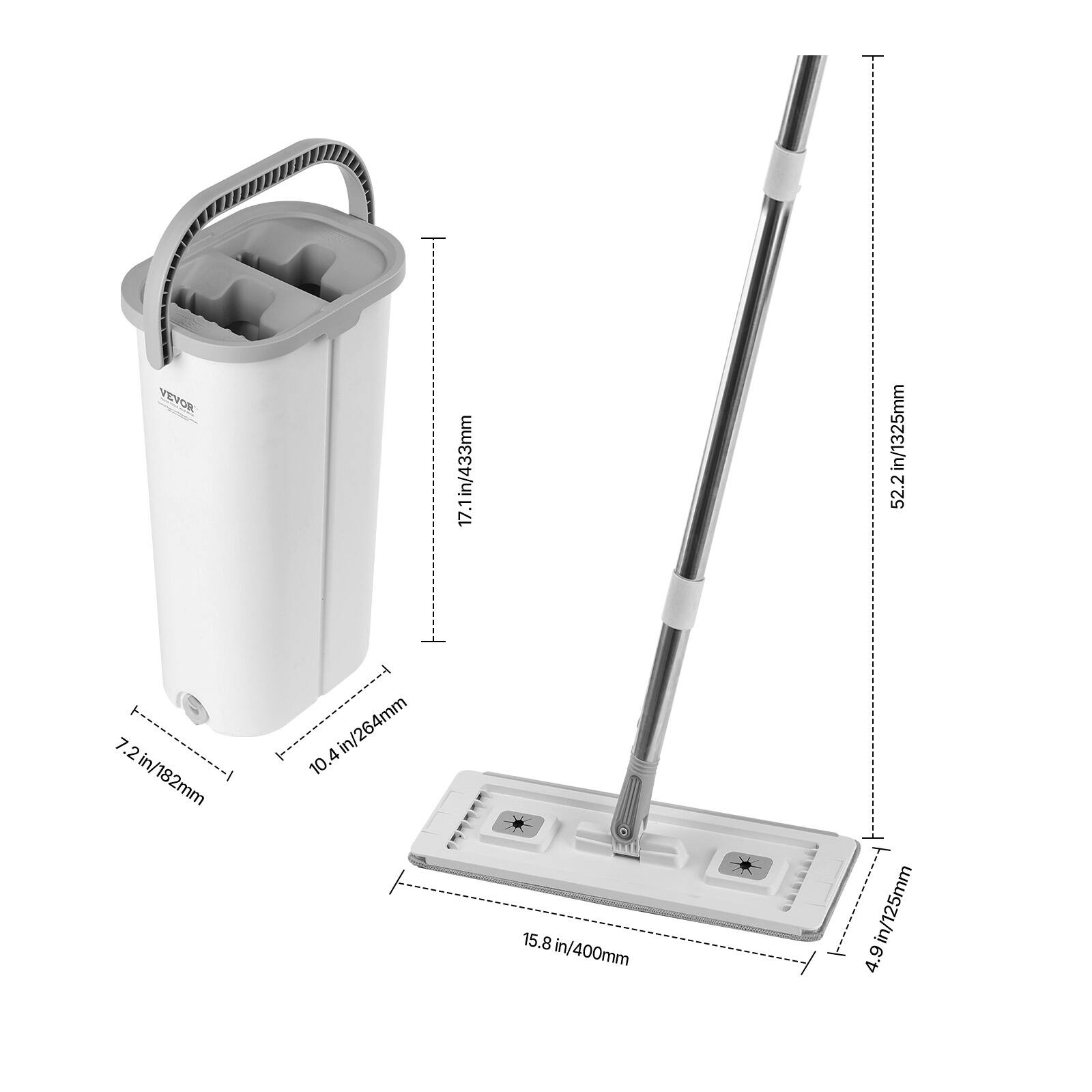 - VEVOR
- 17.1 in/433mm
- 7.2 in/182mm
- 10.4 in/264mm
- 15.8 in/400mm
- 4.9 in/125mm
- 52.2 in/1325mm
- 4 in/264mm
- 4.9 in/125mm