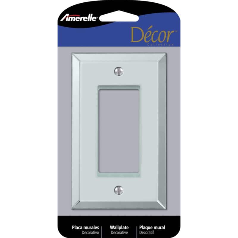 AMERELLE - 1 gang Acrylic Decorator Wall Plate 1 pk - Clear