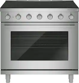 Bosch - 500 Series 36 in. Wide 5.4 Cu. Ft. Industrial Style Electric Induction Range with 5 Elements - Stainless Steel