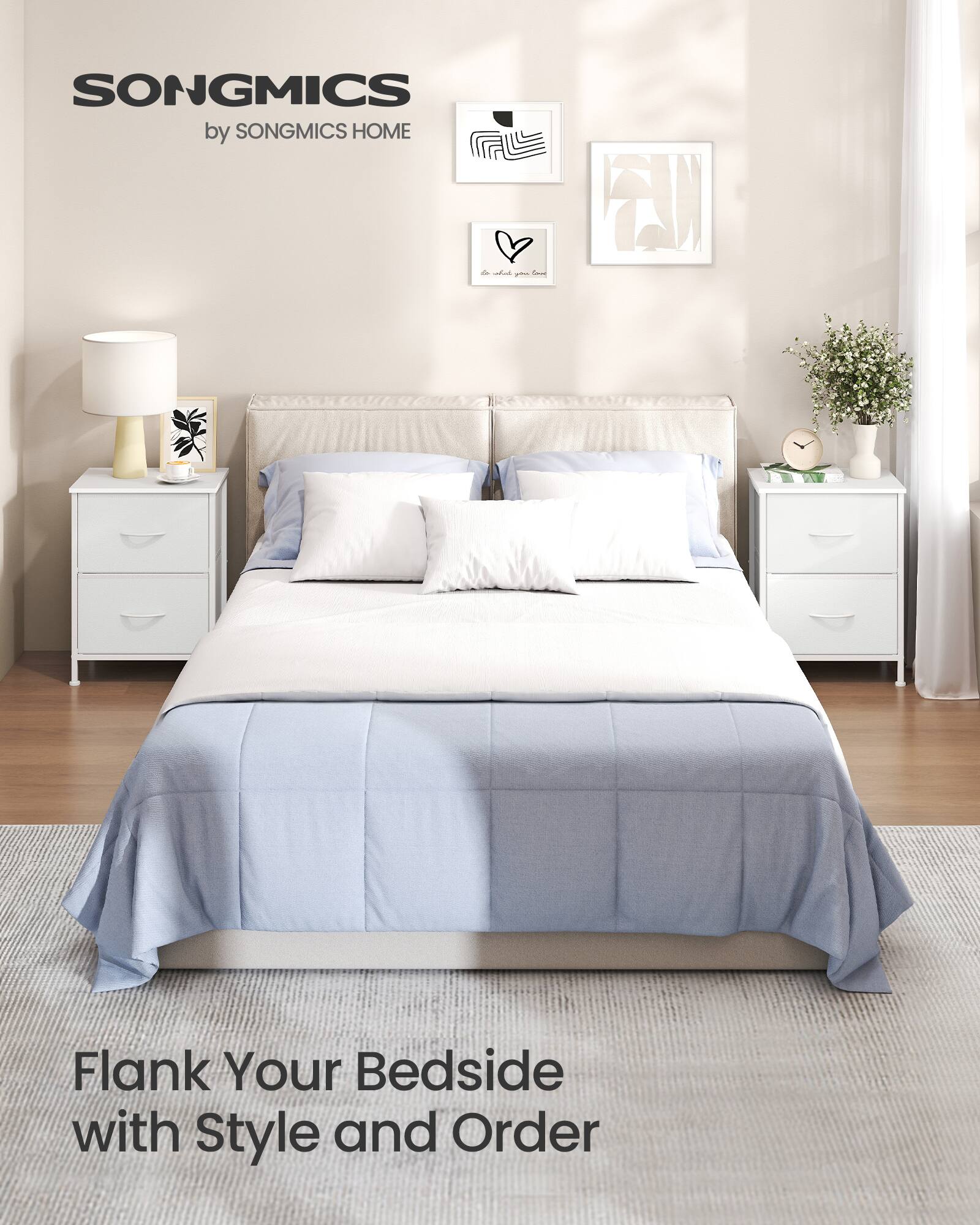 SONGMICS  
by SONGMICS HOME  

Flank Your Bedside with Style and Order