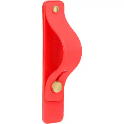 Angle. SaharaCase - FingerGrip Cell Phone Holder Strap for Most Cell Phones - Red.