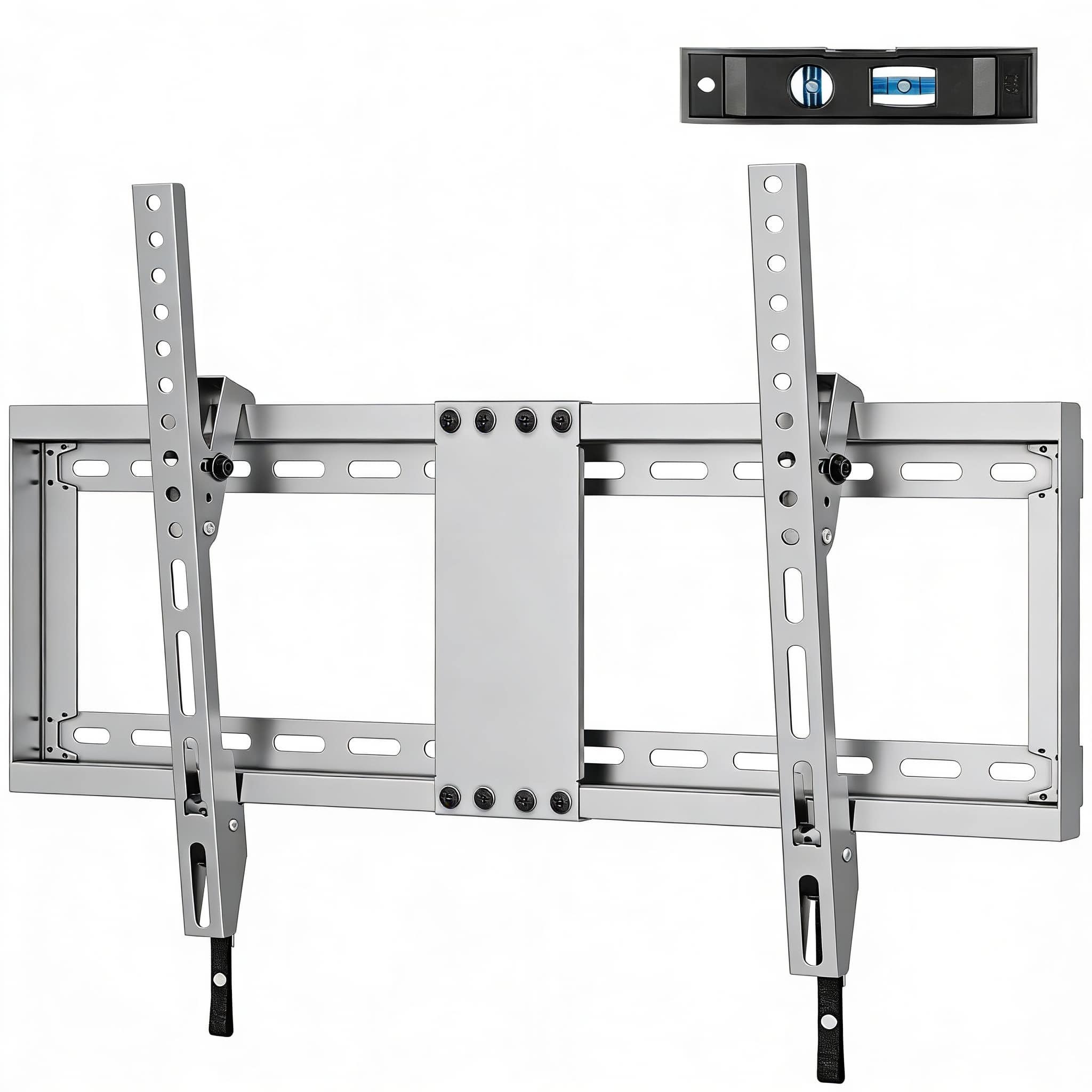 Frangdom - Black Low-Profile Tilt TV Mount 37-75" 132lb VESA 600x400 24" Stud - Silver Grey