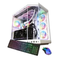iBUYPOWER - Y70 Snow White Gaming Desktop PC - AMD Ryzen 9 9900X, NVIDIA GeForce RTX 5070Ti 16GB, 64GB DDR5 RGB,1TB SSD - White - Front_Zoom