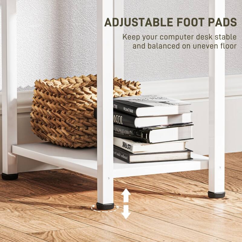 ADJUSTABLE FOOT PADS  
Keep your computer desk stable and balanced on uneven floor