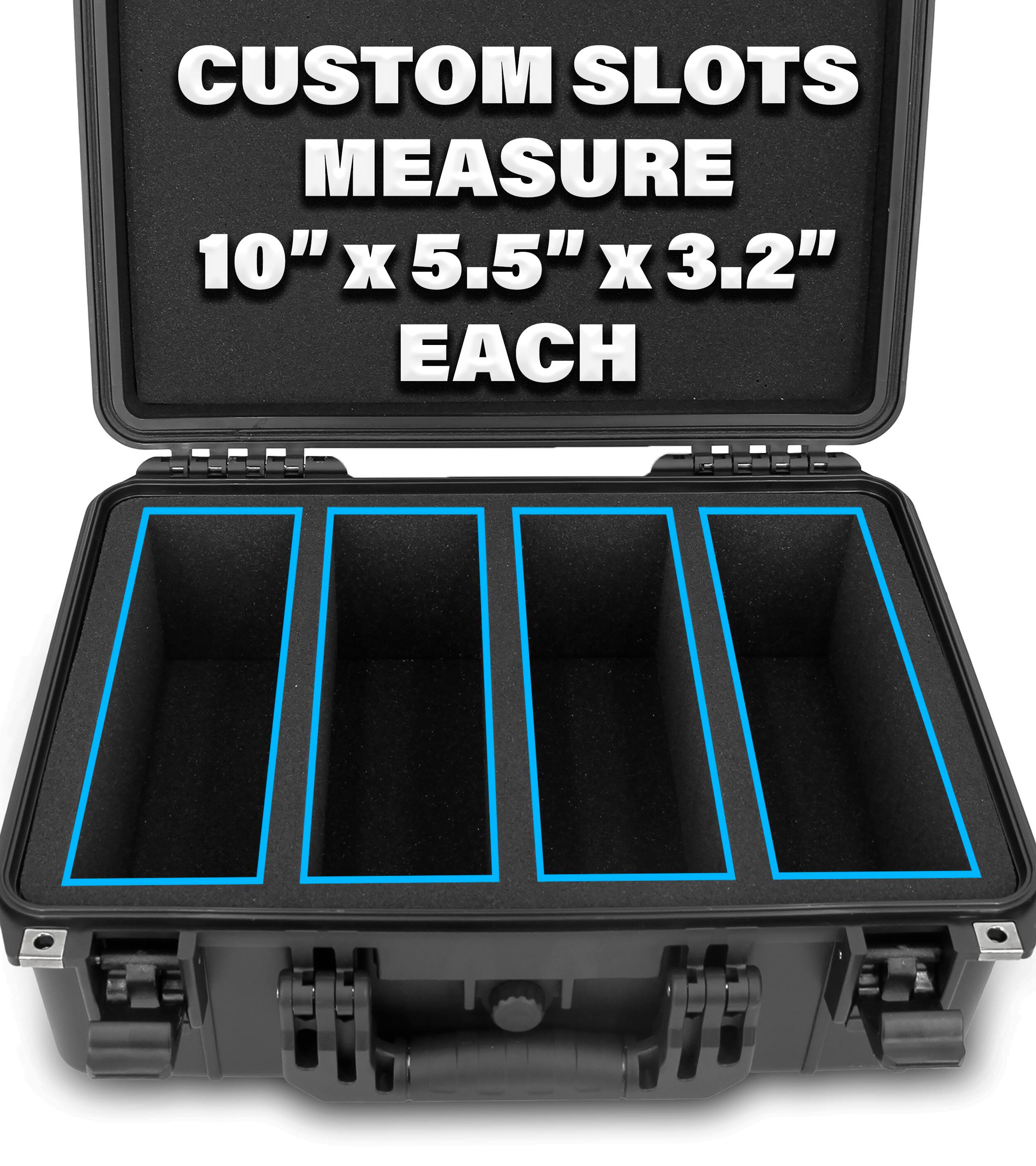 CUSTOM SLOTS MEASURE 10" x 5.5" x 3.2" EACH