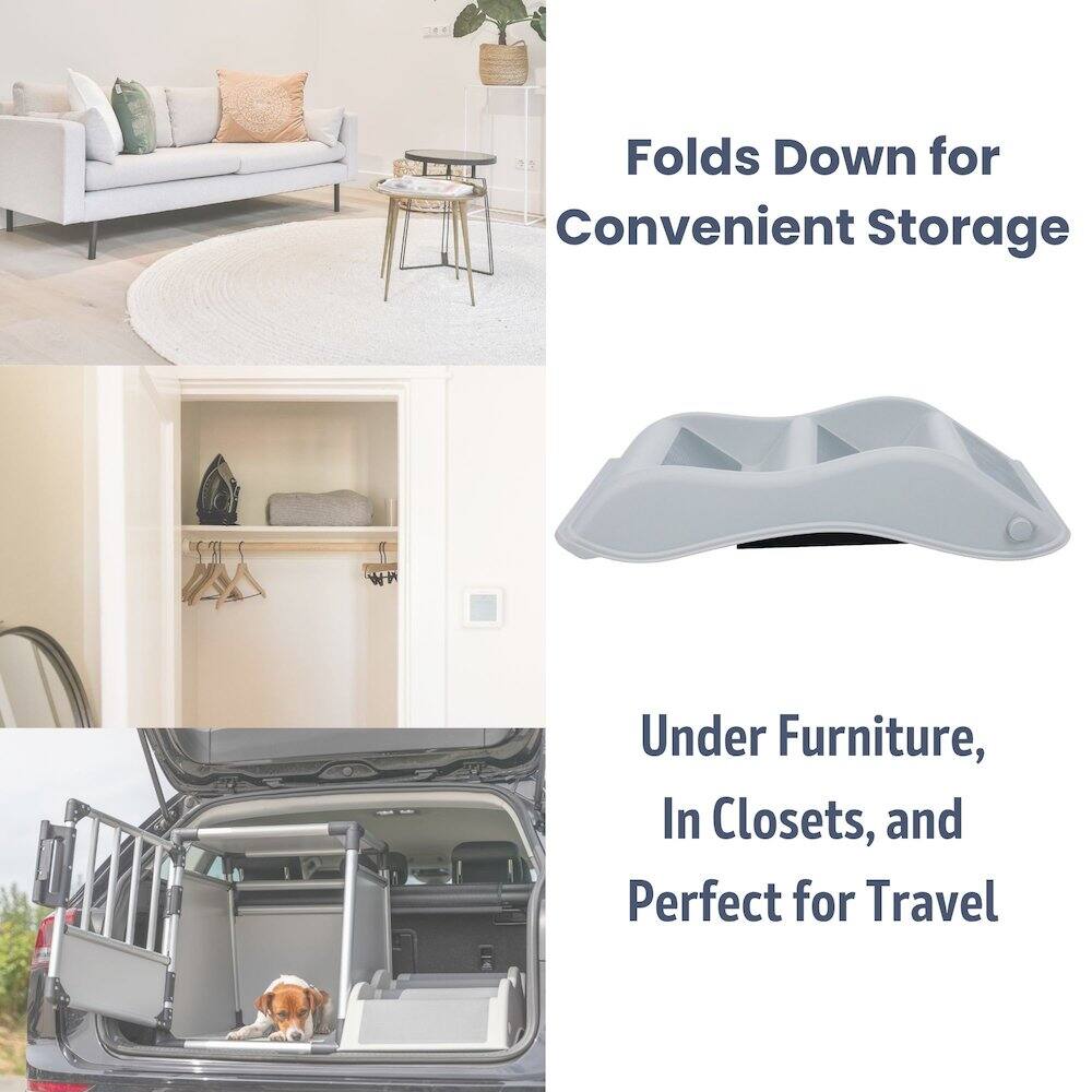 Folds Down for Convenient Storage

Under Furniture, In Closets, and Perfect for Travel