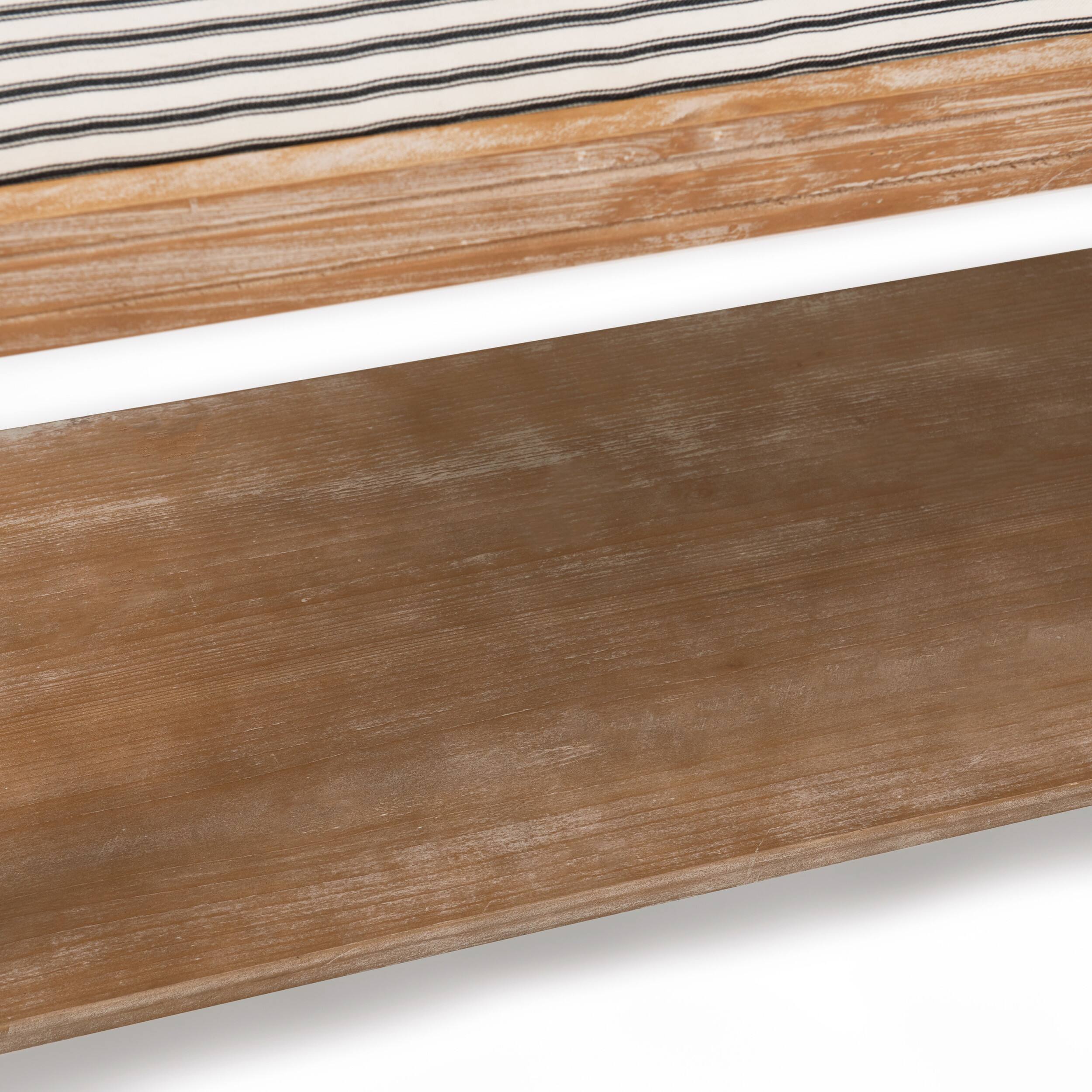 Alt View 18. Finch - Graydon Upholstered Bench - Distressed Natural.