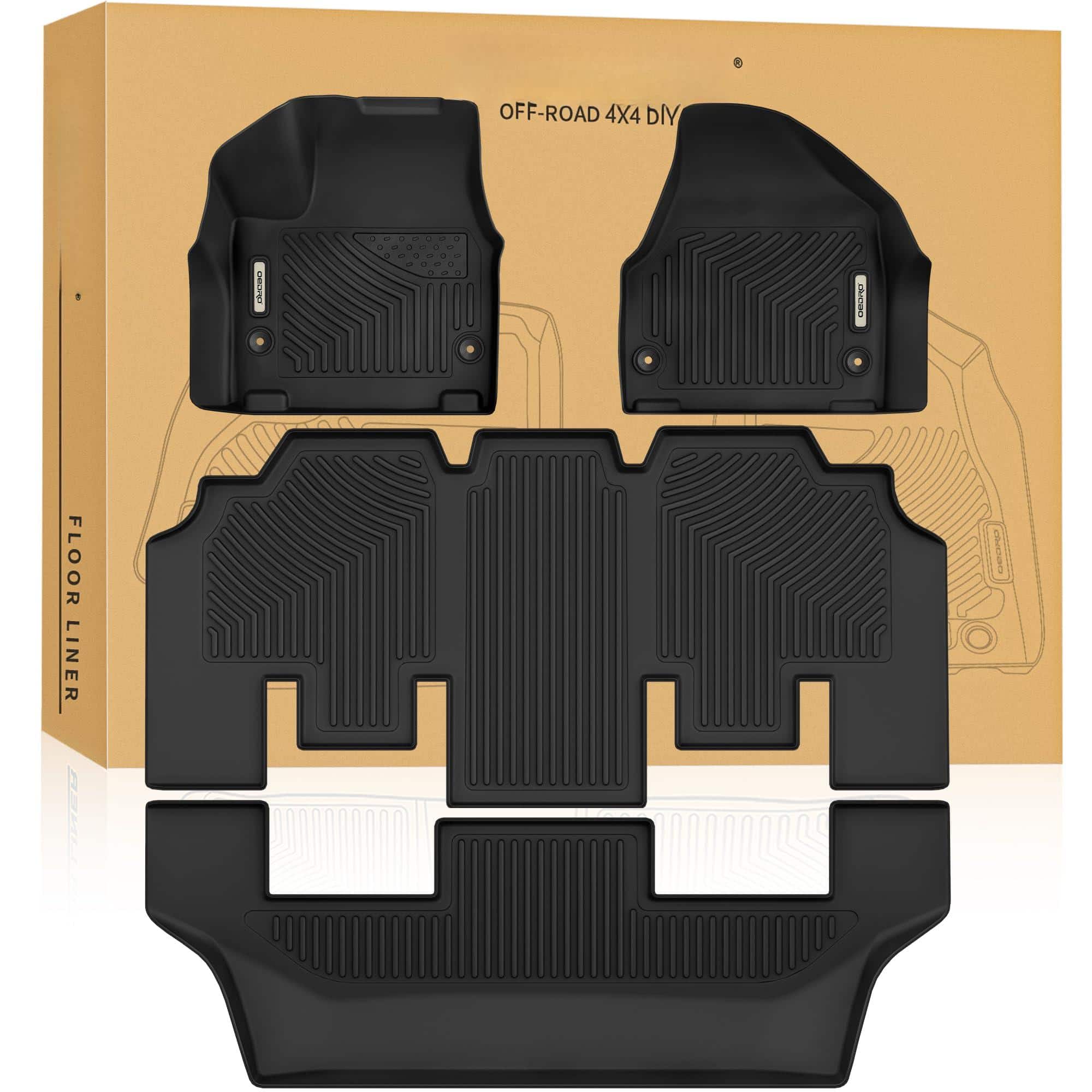 Dazzling Pops - Floor Mats For Chrysler Pacifica no Hybrid Models Fit 7 And 8 Model 3d Custom All weather Protection Full - 17-25 Pacifica 1st & 2nd &3rd