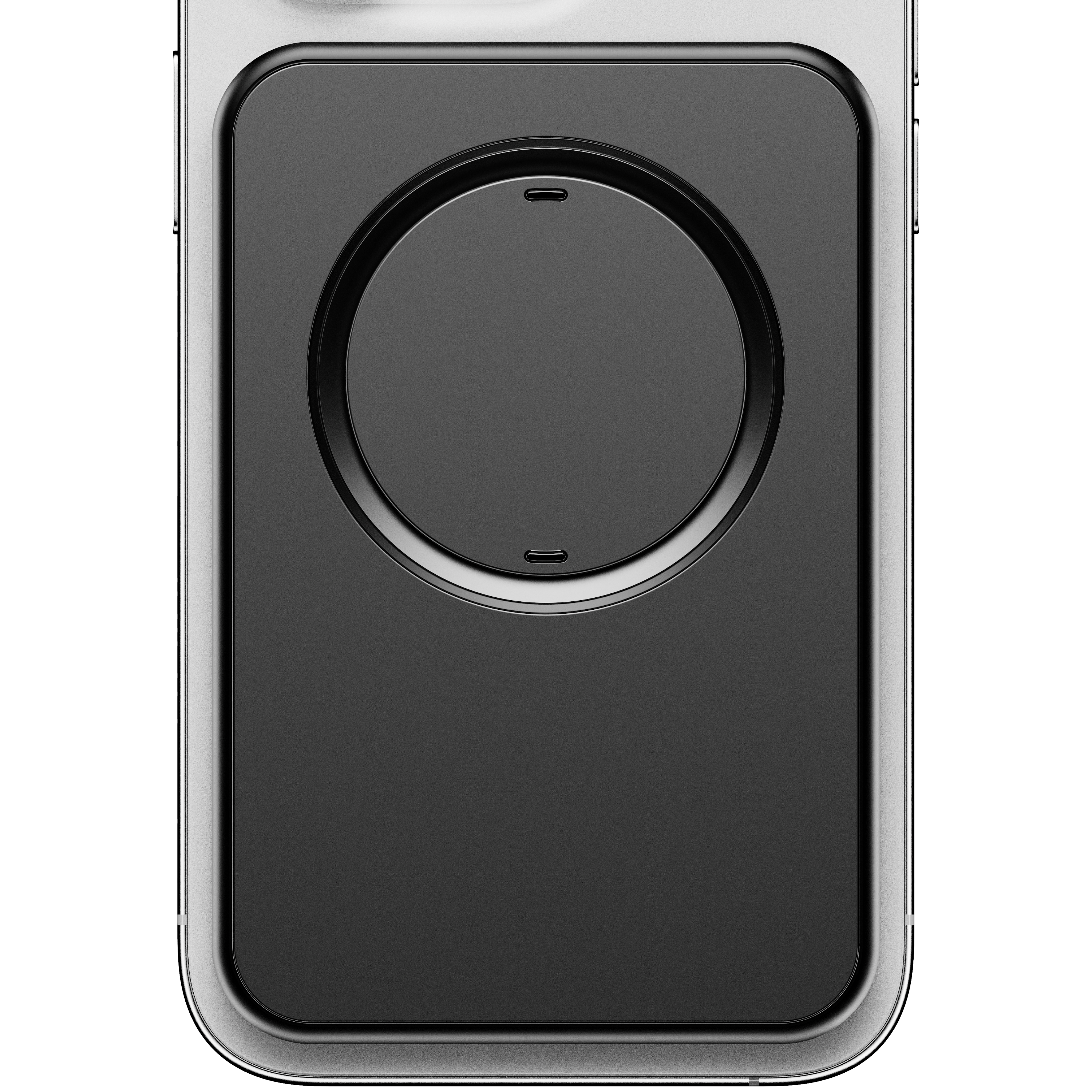 Front. OhSnap - Snap Grip MagSafe Wallet - Black.