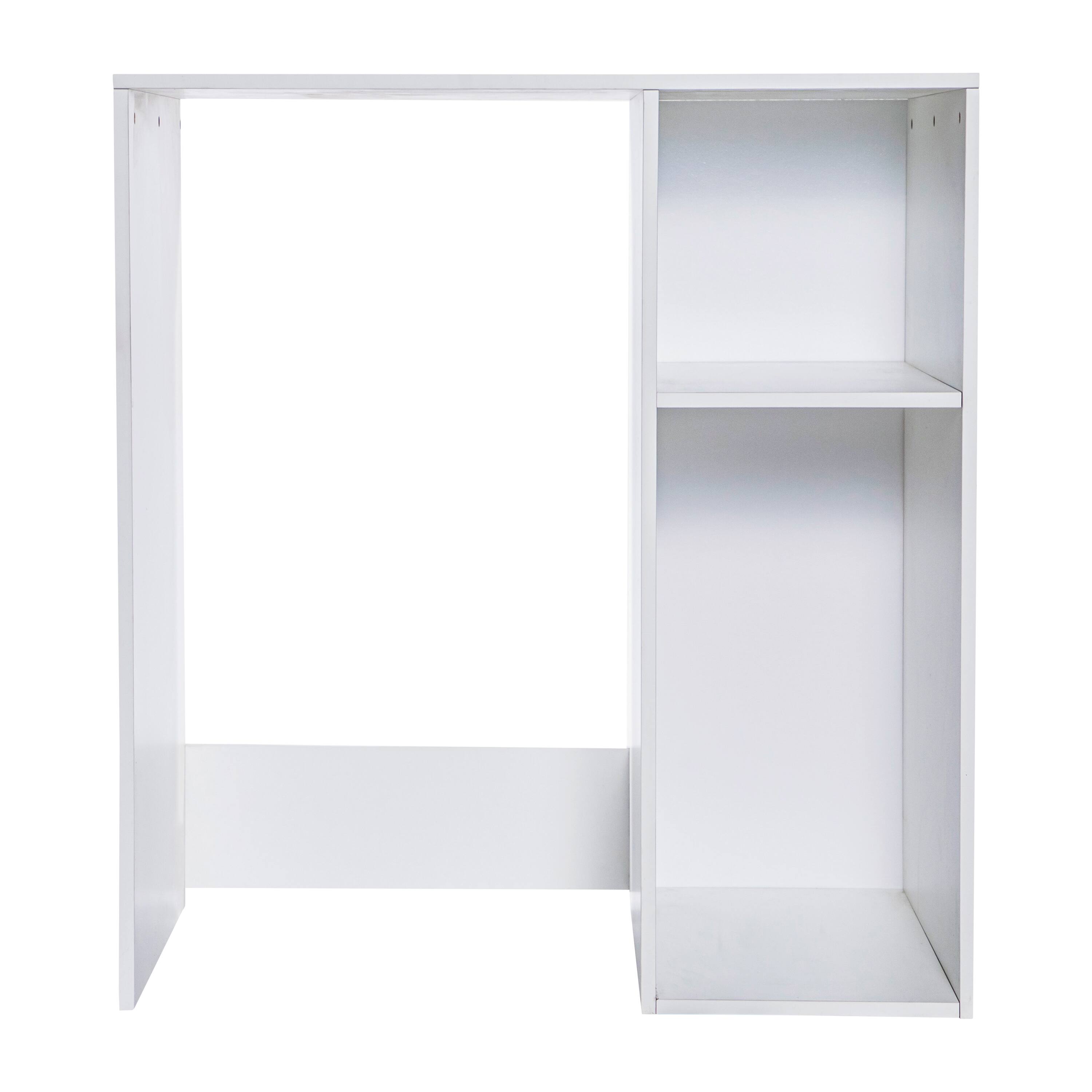 Alt View 7. Emma + Oliver - Freesia Mini Fridge Overshelf with Dual Side Cubbies - White.