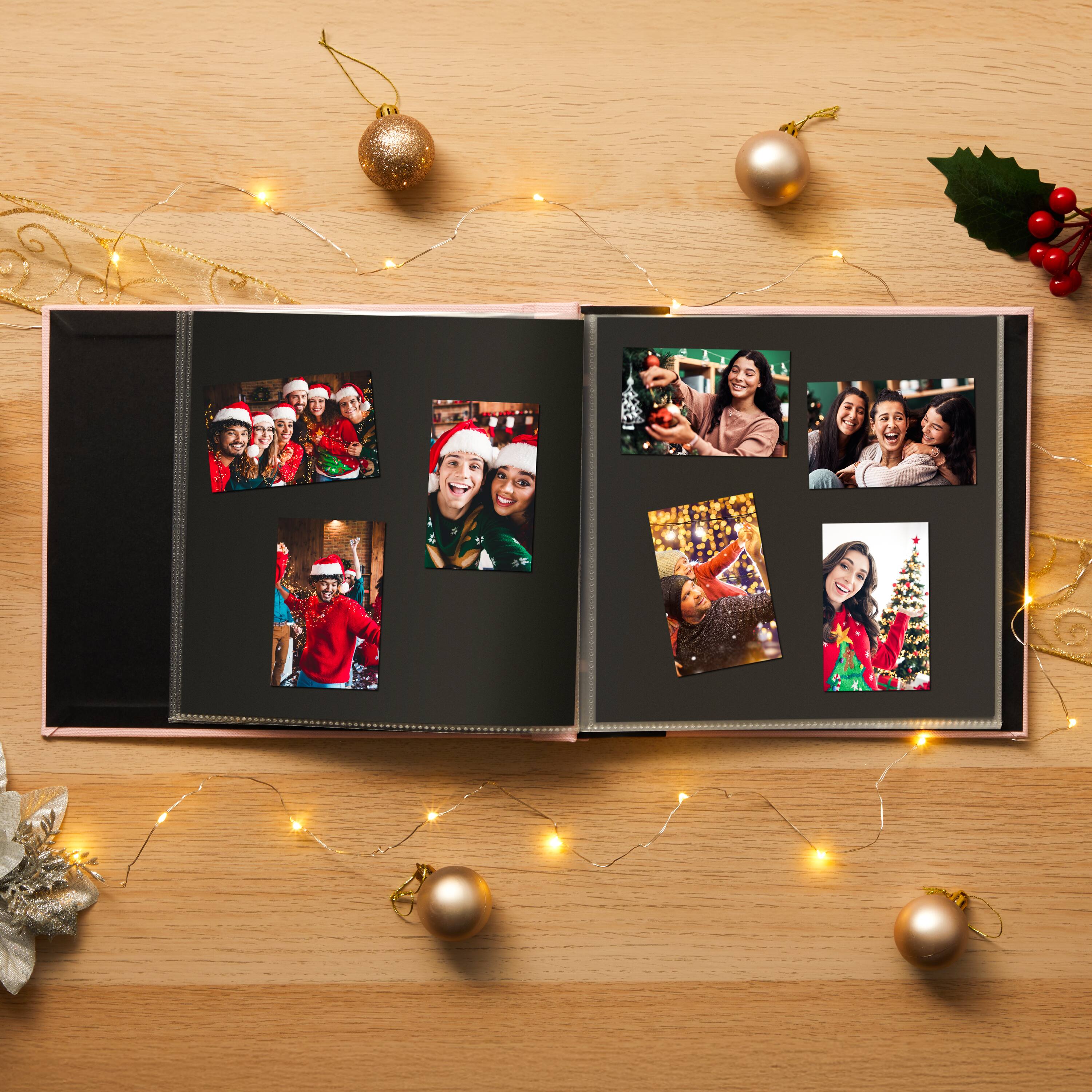 Alt View 6. Zink - 8x8 Cloth Covered Scrapbook Photo Album with Front Window for Photos and Memories.