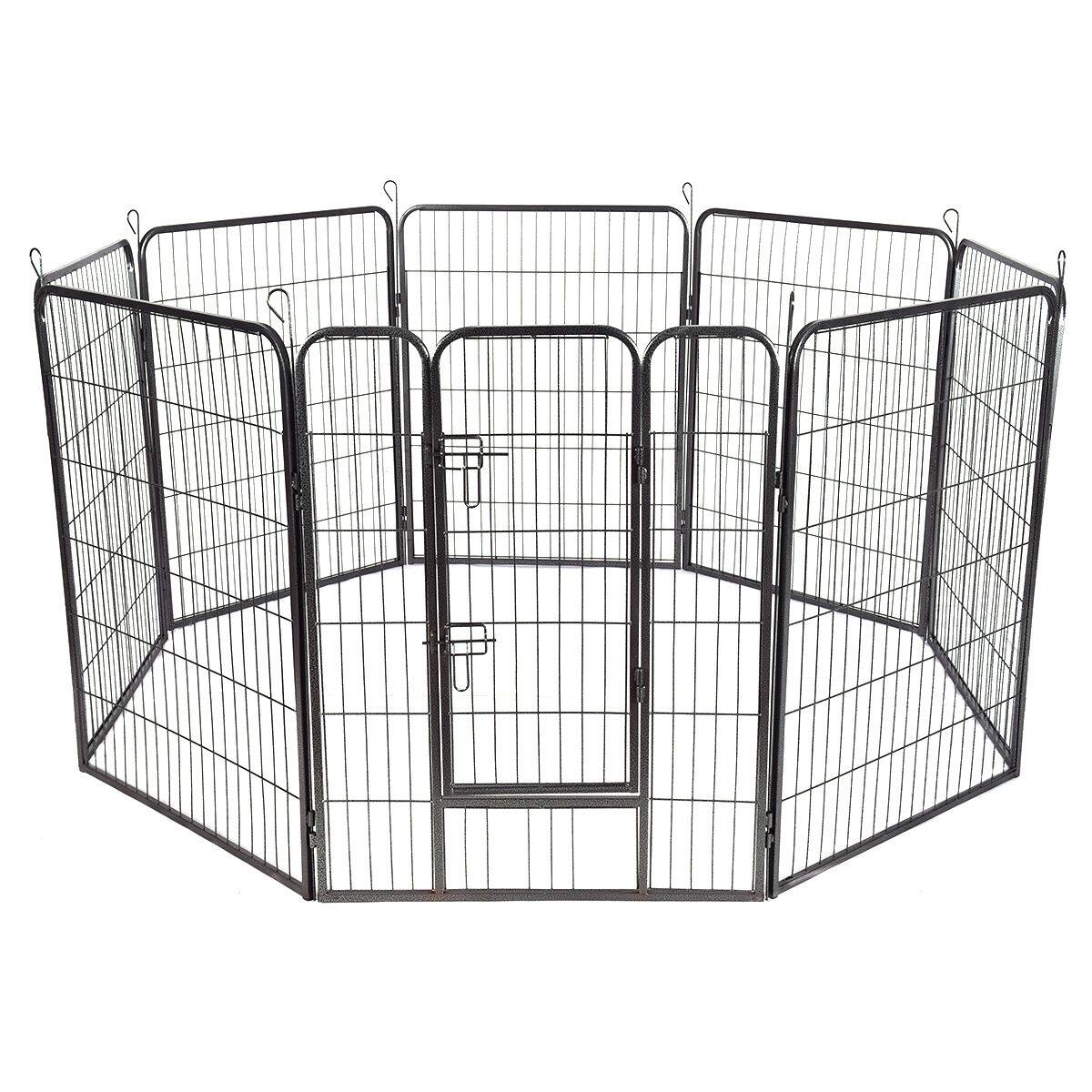 Alt View 3. Gymax - Gymax 48'' 8 Panel Pet Puppy Dog Playpen Door Exercise Kennel Fence Metal.